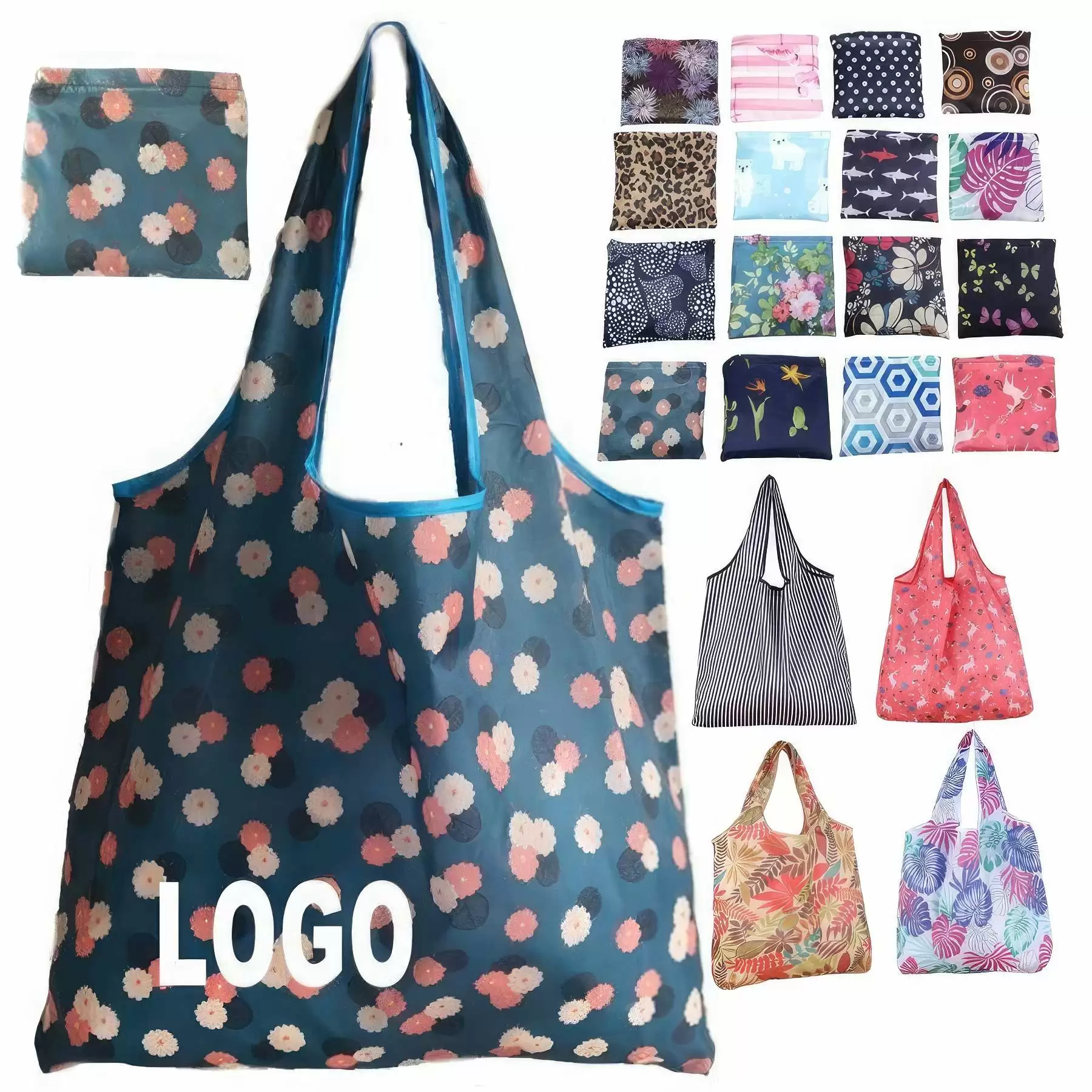 Custom Folding Grocery Tote Bag