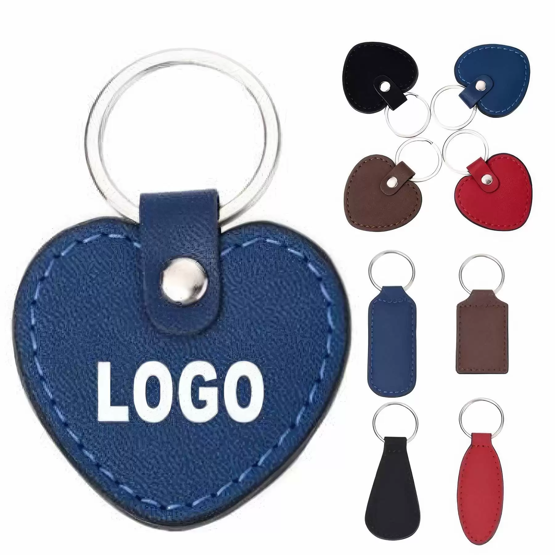 Custom Love Leather Keychain