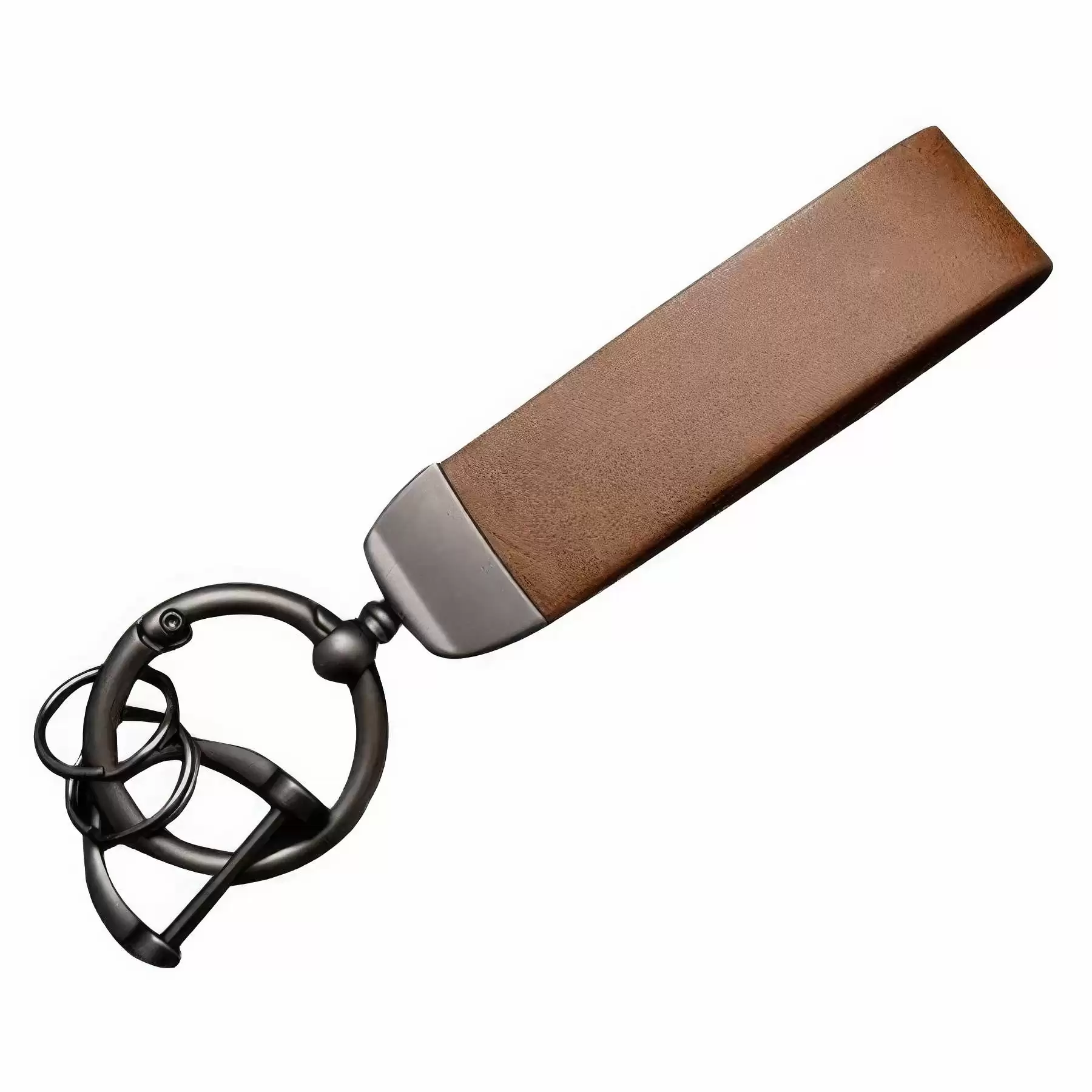 Custom D-shaped ring of key fob keychain - Image 2