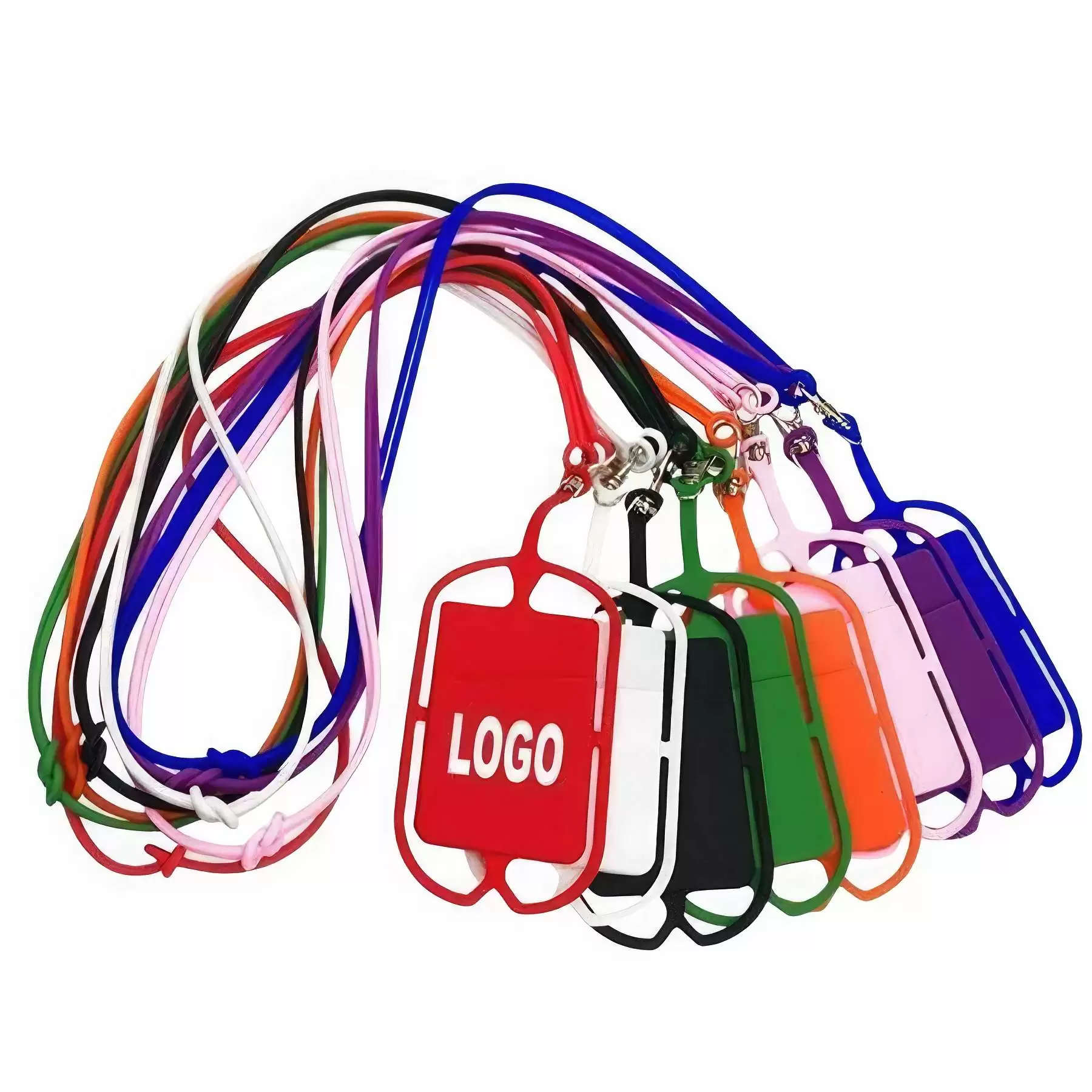 Custom Silicone Lanyard With Phone Holder