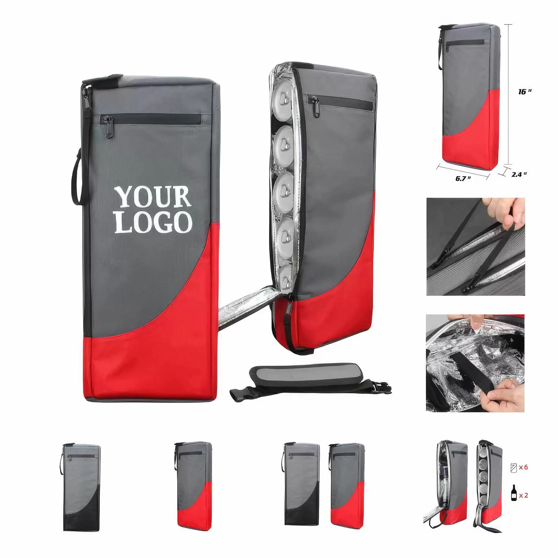 Customizable Insulated Cooler Bag For Wine And Beer