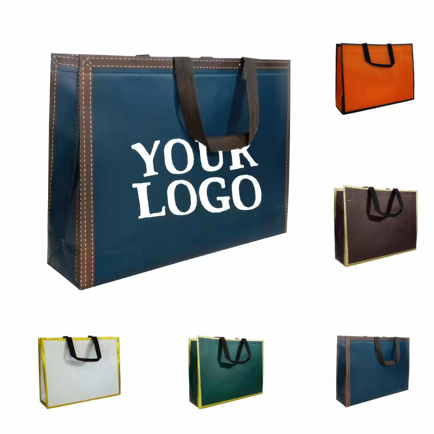 Customizable Coated Non-Woven Tote Shopping Bags