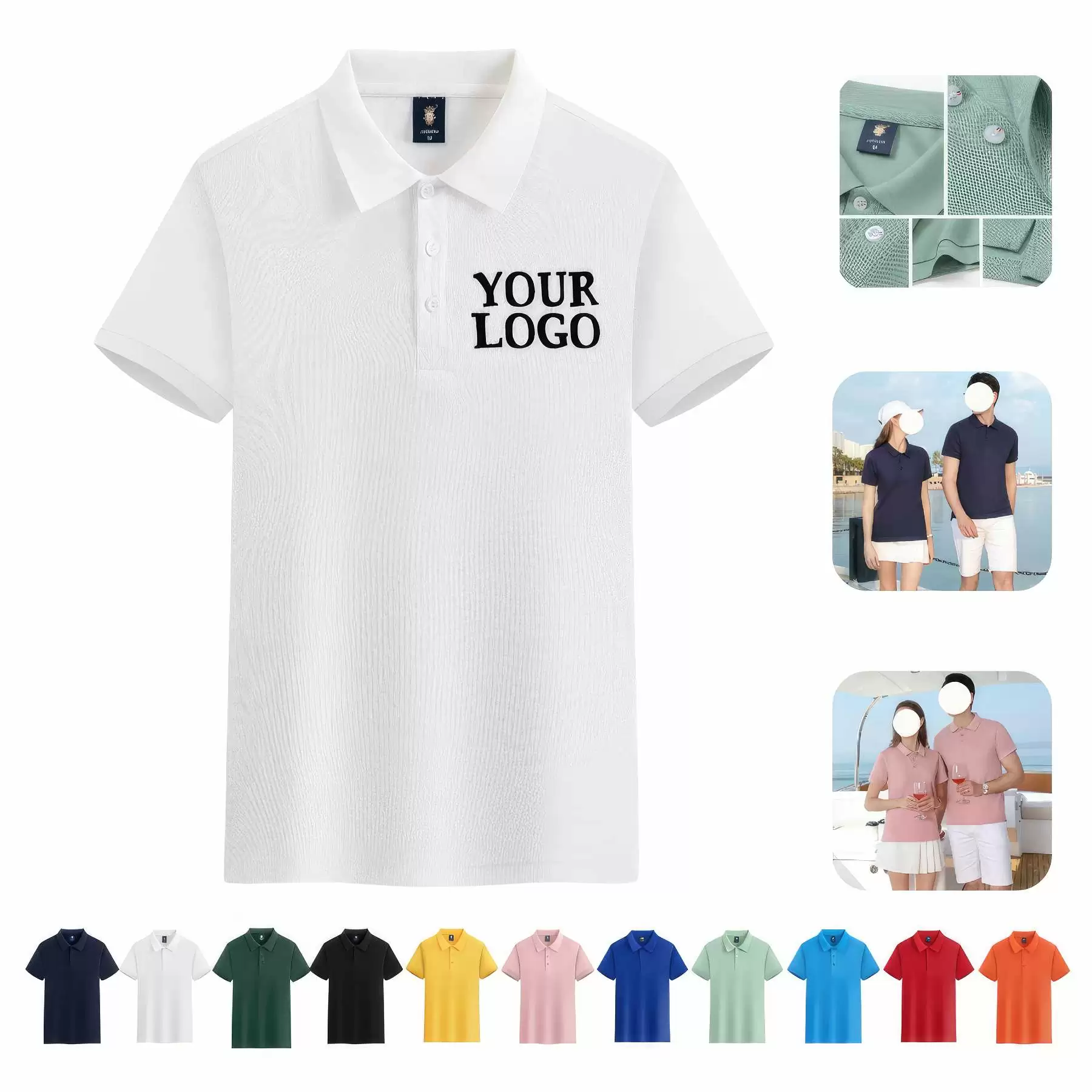 Customizable Unisex Polo Shirts