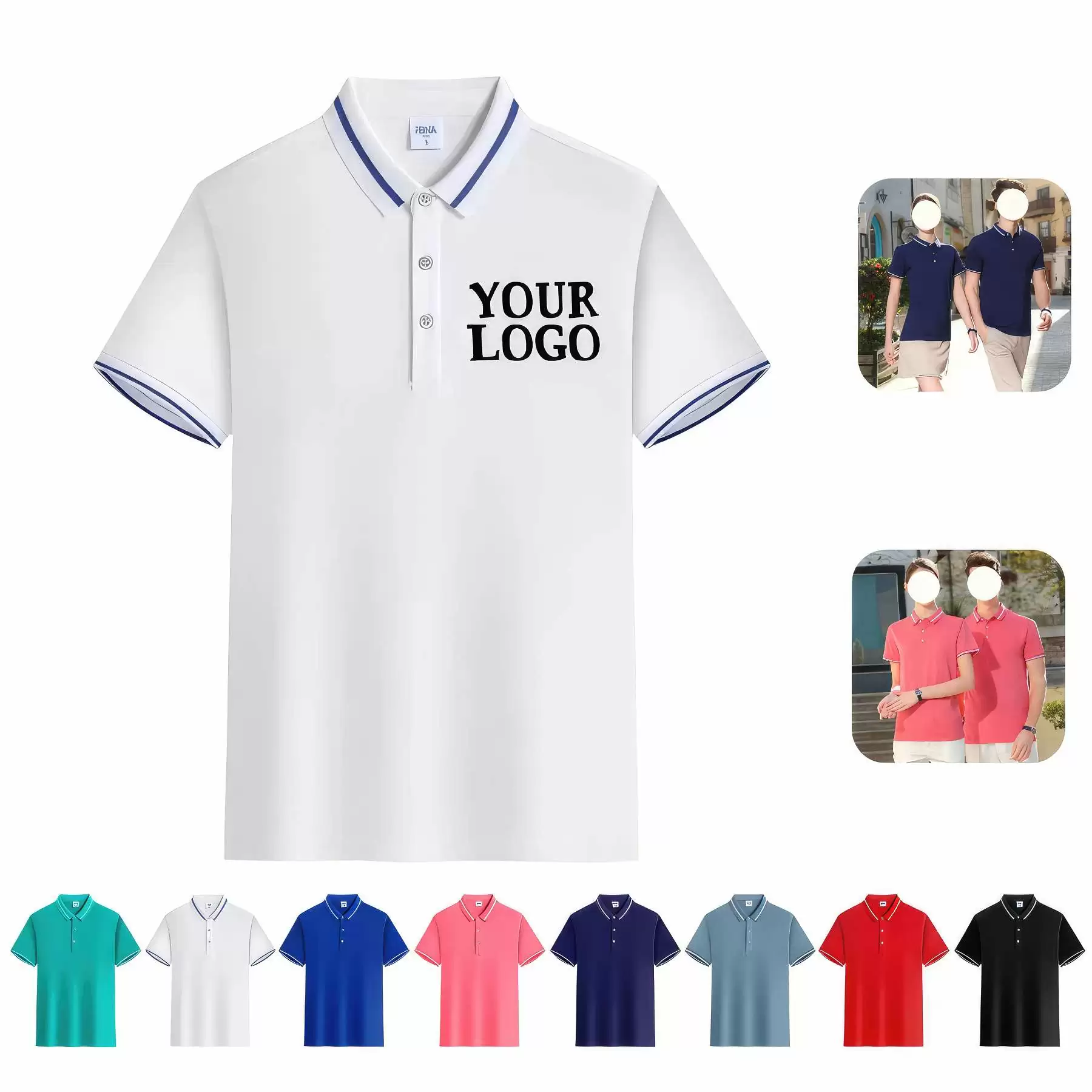 Custom Sweatshirts Unisex Polo Summer Tops