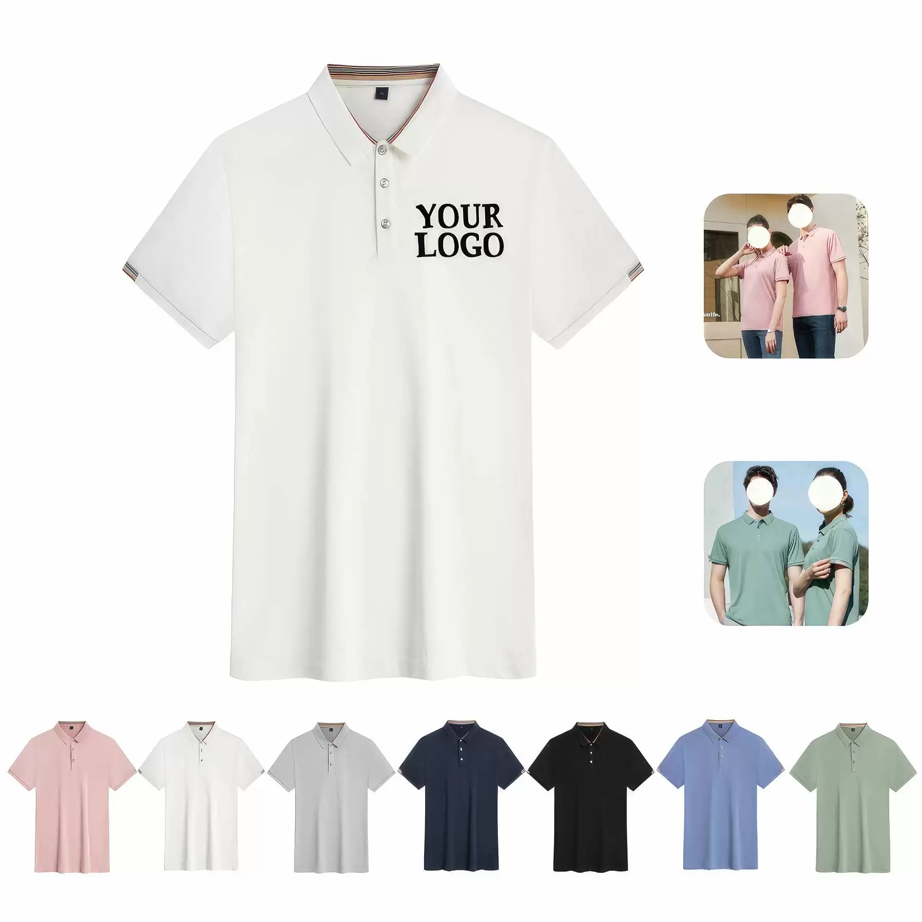 Customizable Sweatshirts Unisex Polo Summer Tops