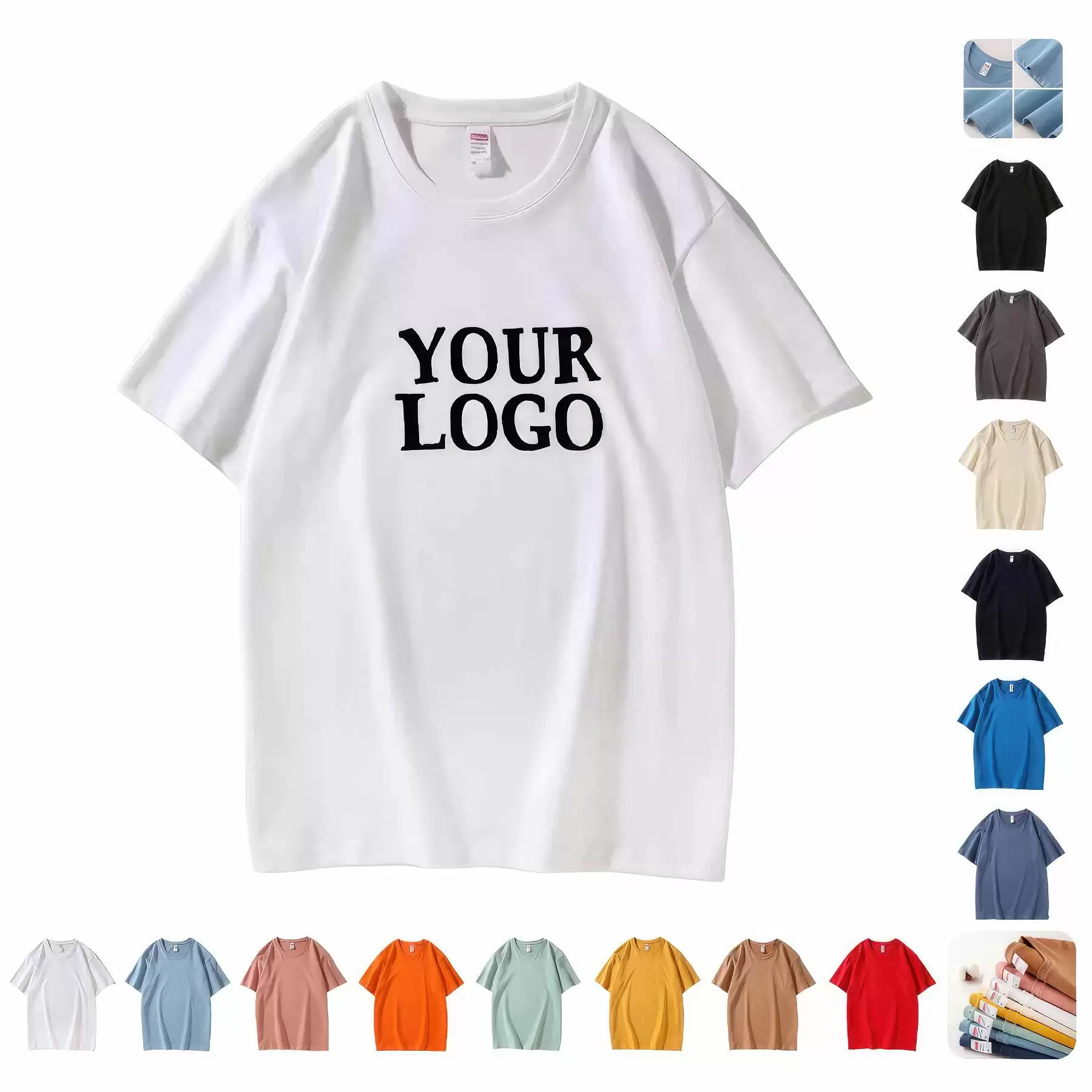 Customizable Summer Tops Casual T-Shirt Short Sleeve