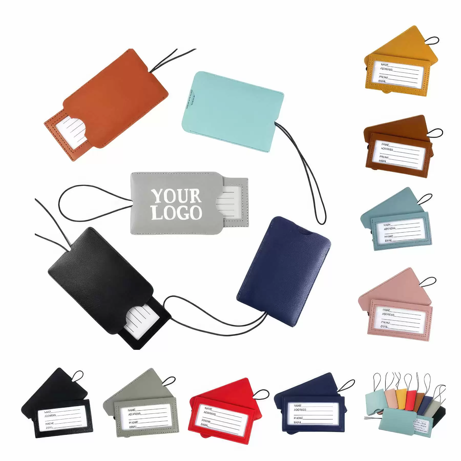 Customizable Luggage Tags With Privacy Protection Flap