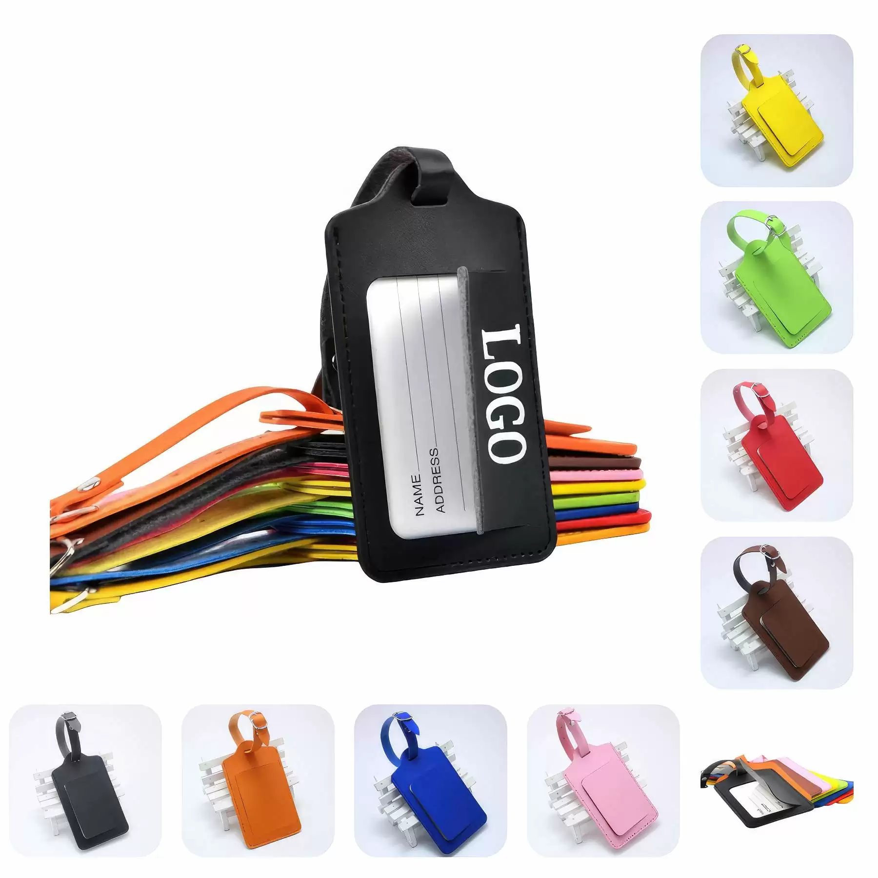 Custom Travel Luggage Tags With Privacy Protection Flap