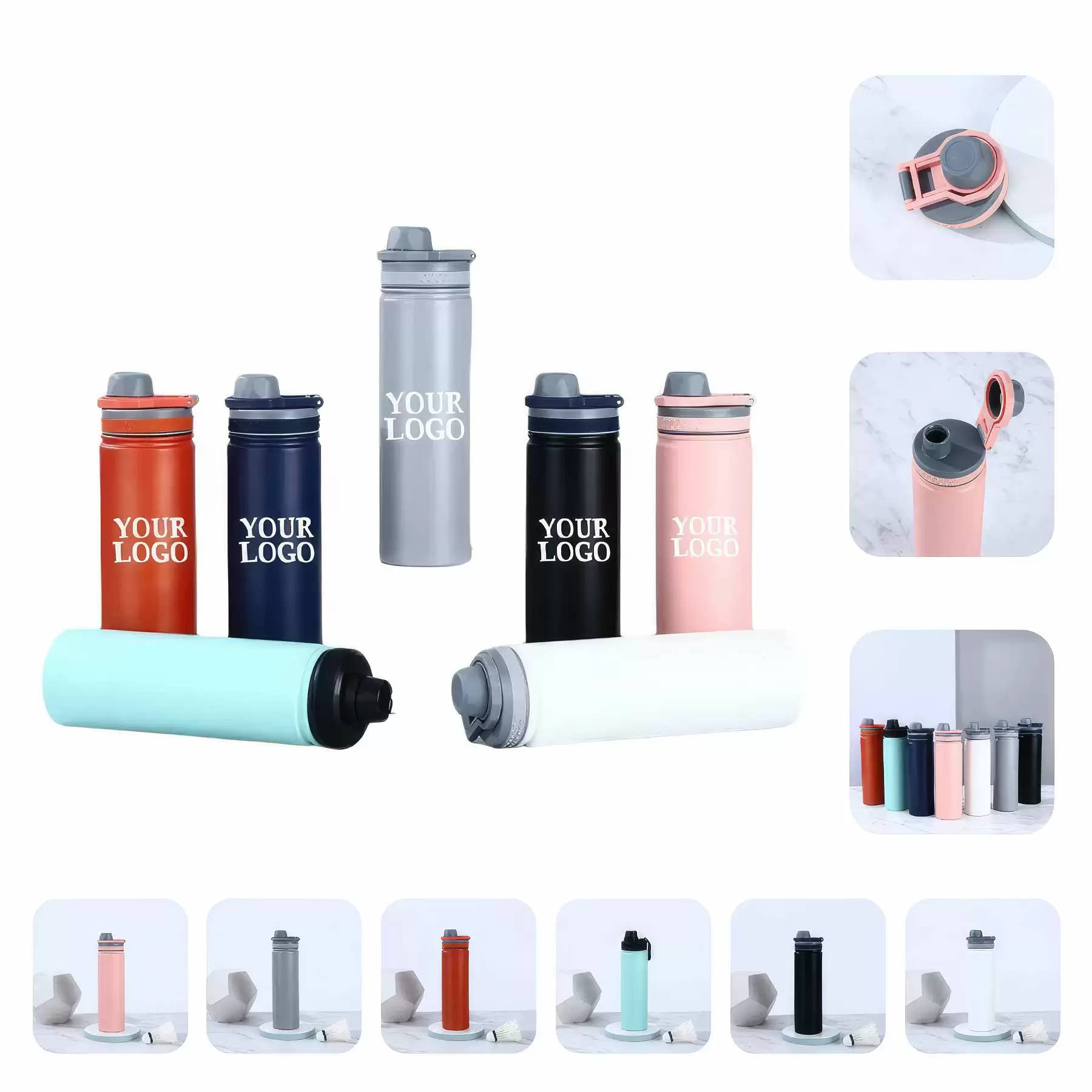 22 oz Stainless Steel Thermal Bottle For Outdoor Sports