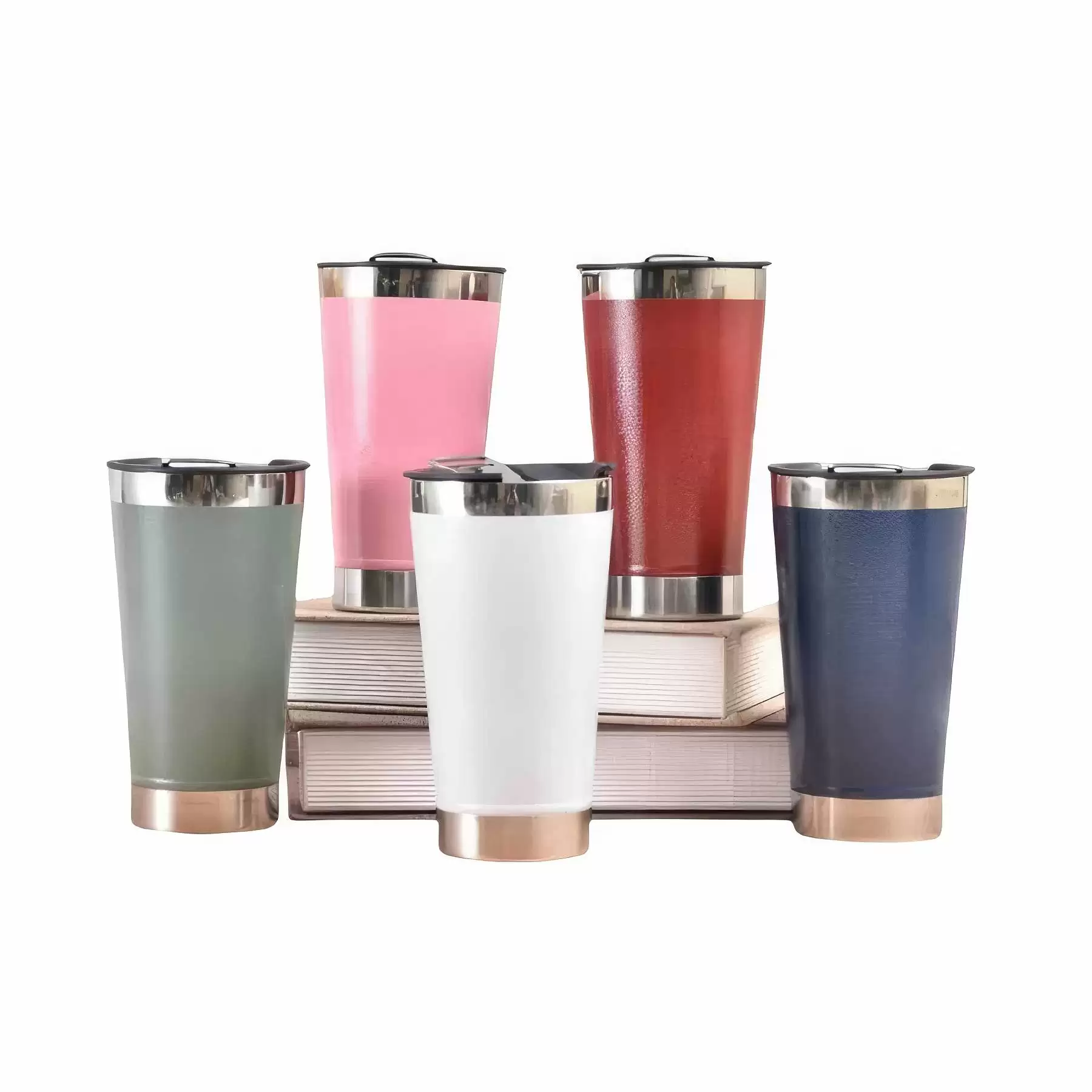 16 oz Double Wall Stainless Steel Thermal Coffee Cups - Image 2