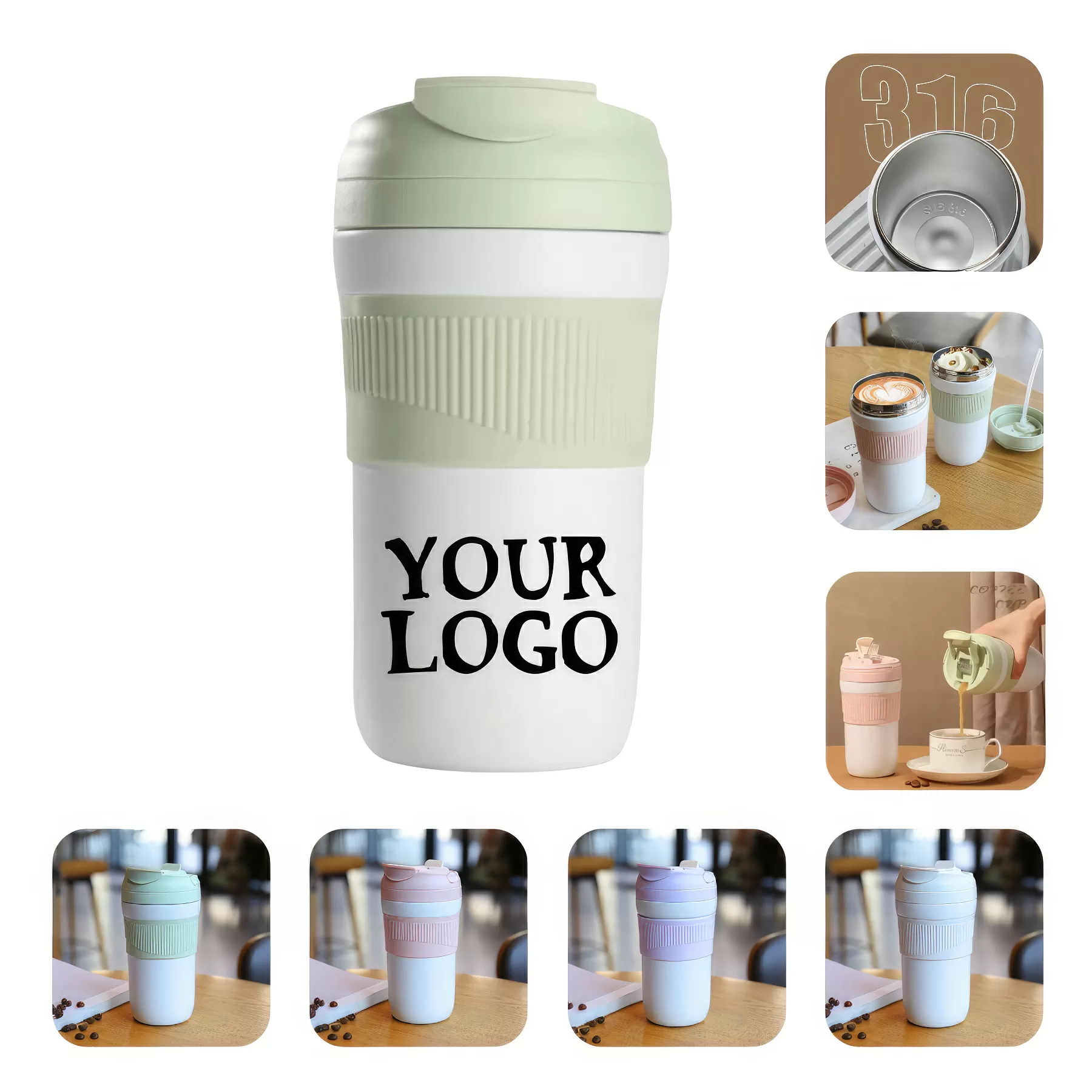 15 oz Classic Coffee Mug With Silicone Insulation Ring