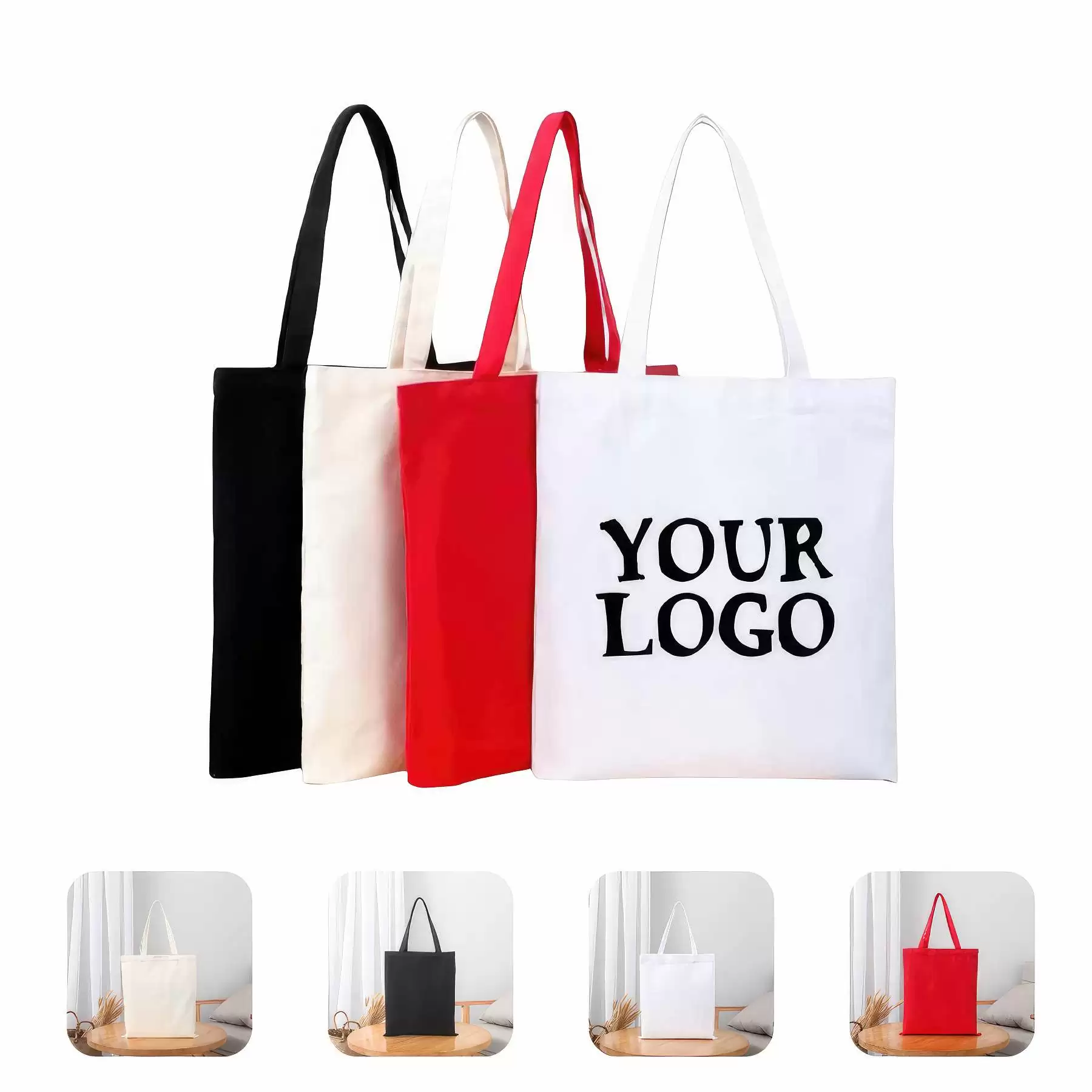 13.4"W x 15.7"H Canvas Tote Bag Classic Promotion Gifts