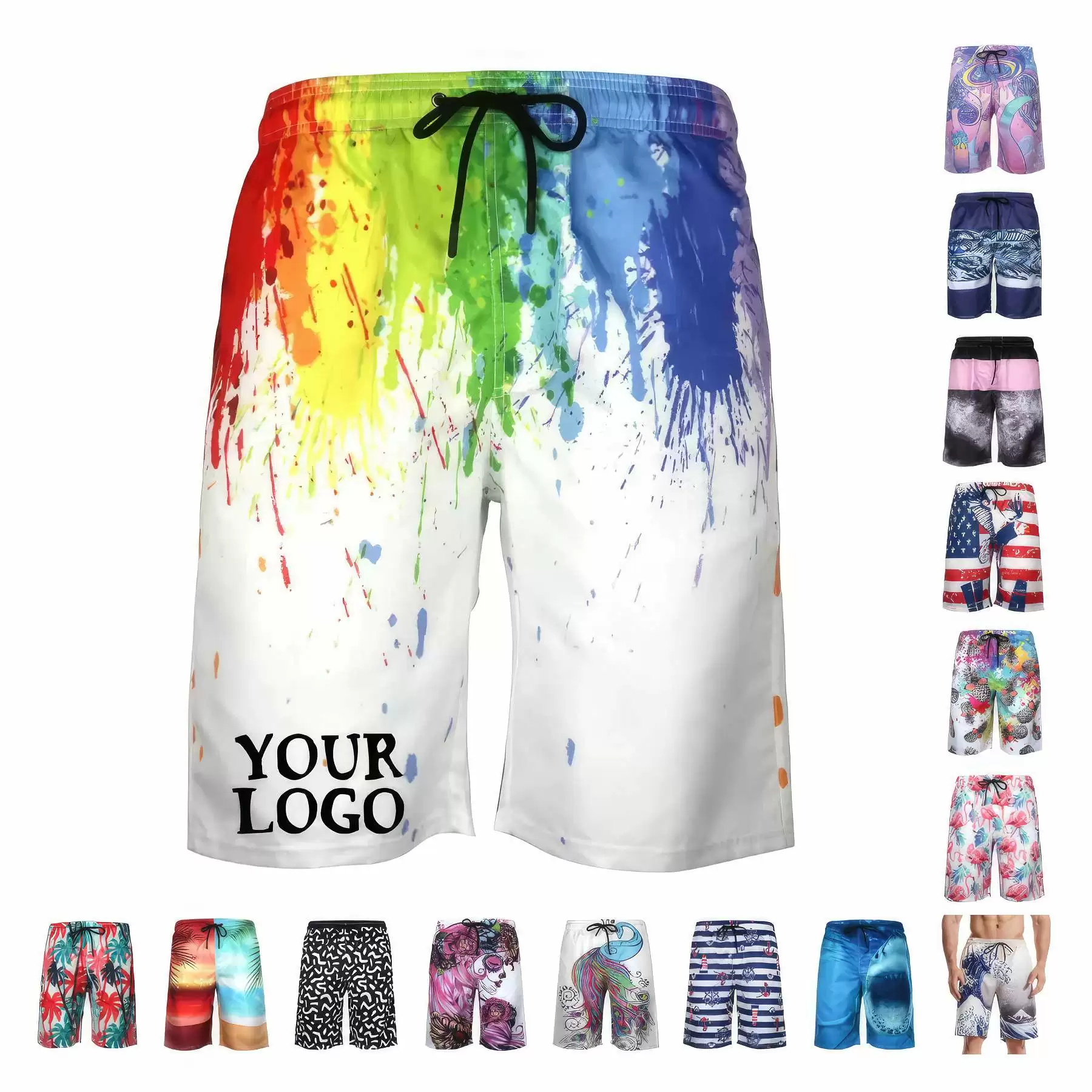 Custom Men's Swim Trunks Beach Shorts