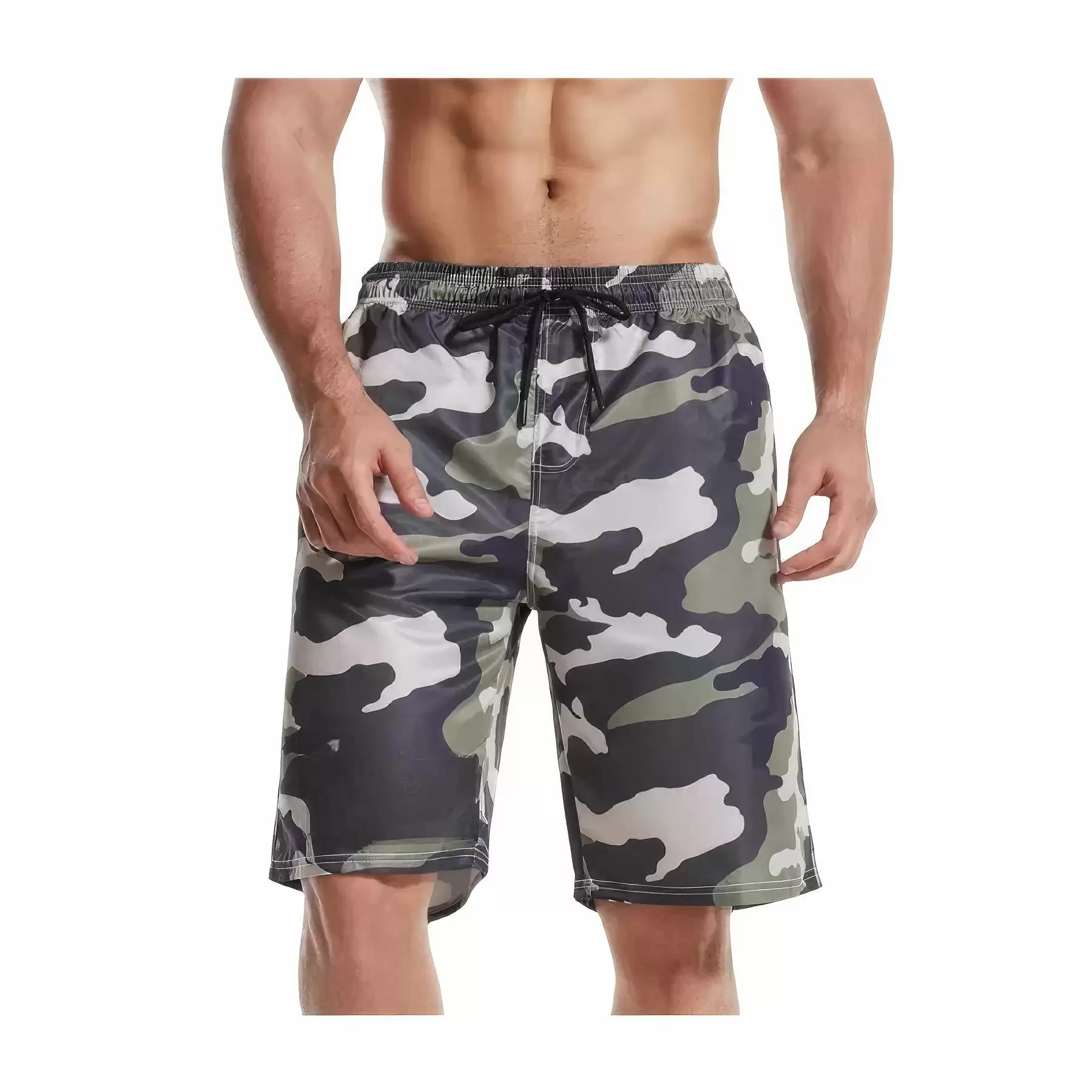 Custom Digital Printing Men's Swim Trunks Beach Shorts - Image 2
