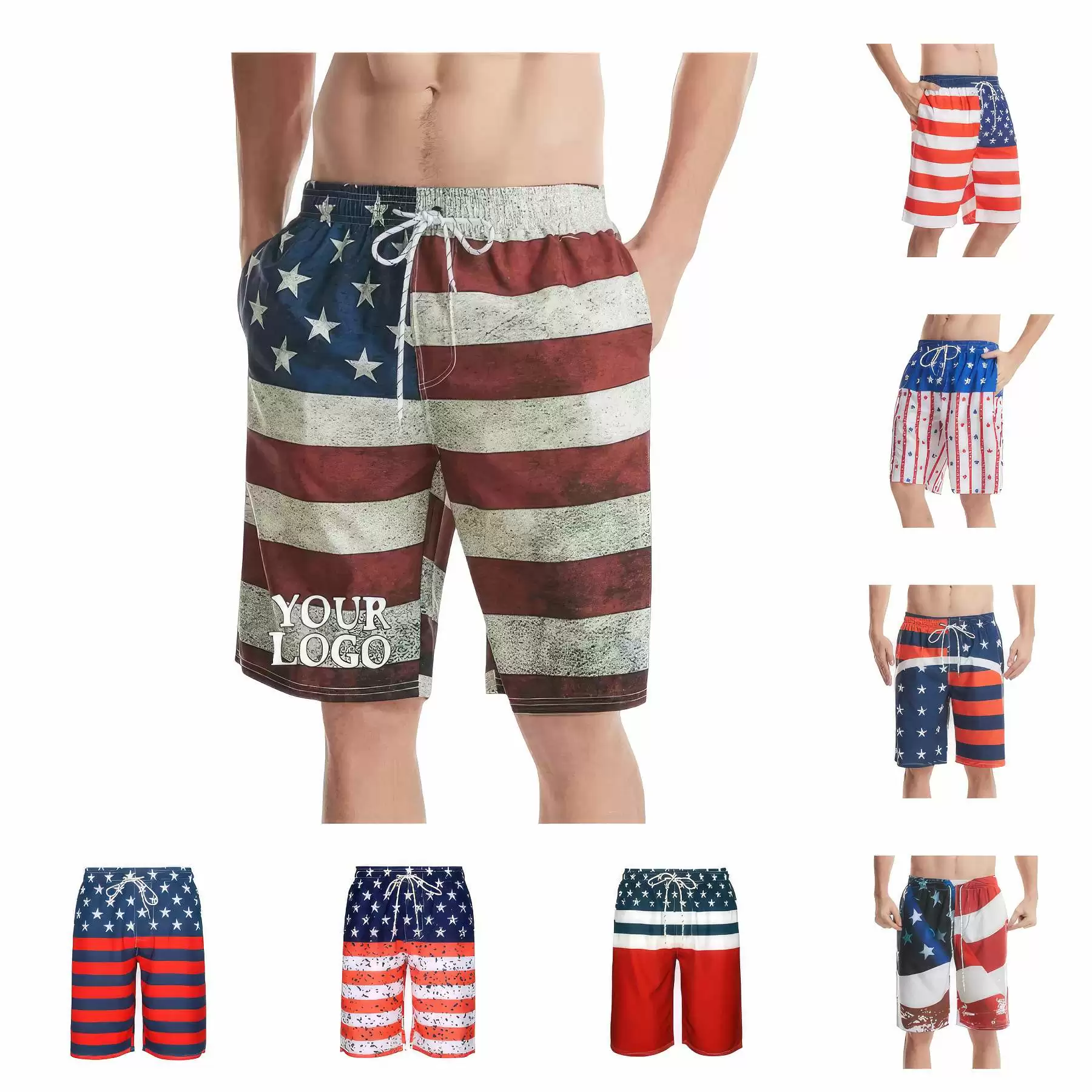 Digital Printing Men's Swim Trunks Beach Shorts