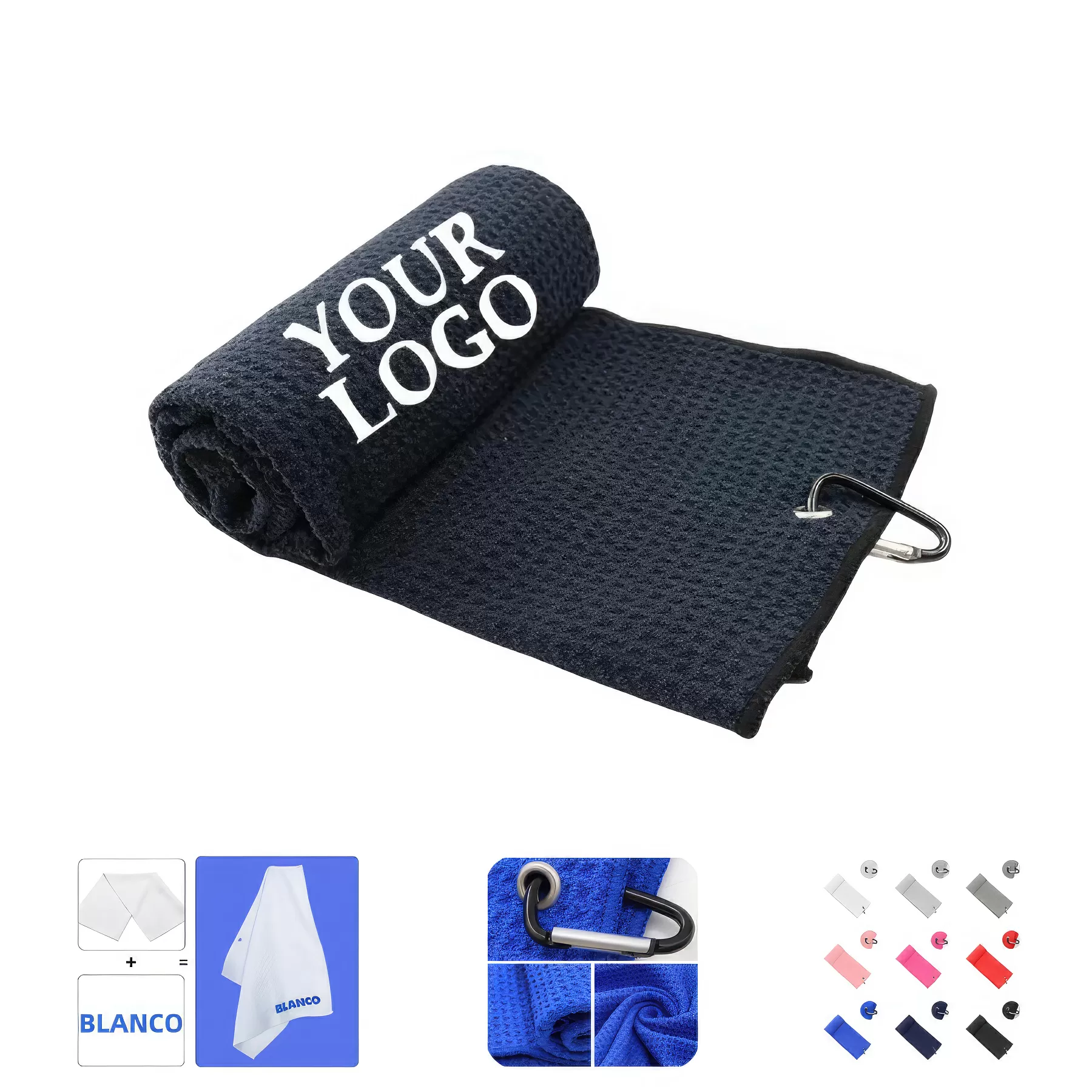 16" x 24" Microfiber Golf Towel Gifts For Men Women