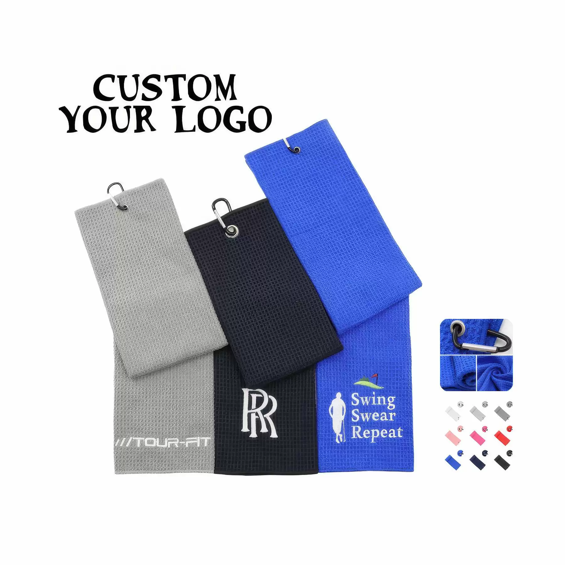 16" x 24" Microfiber Waffle Pattern Golf Towel