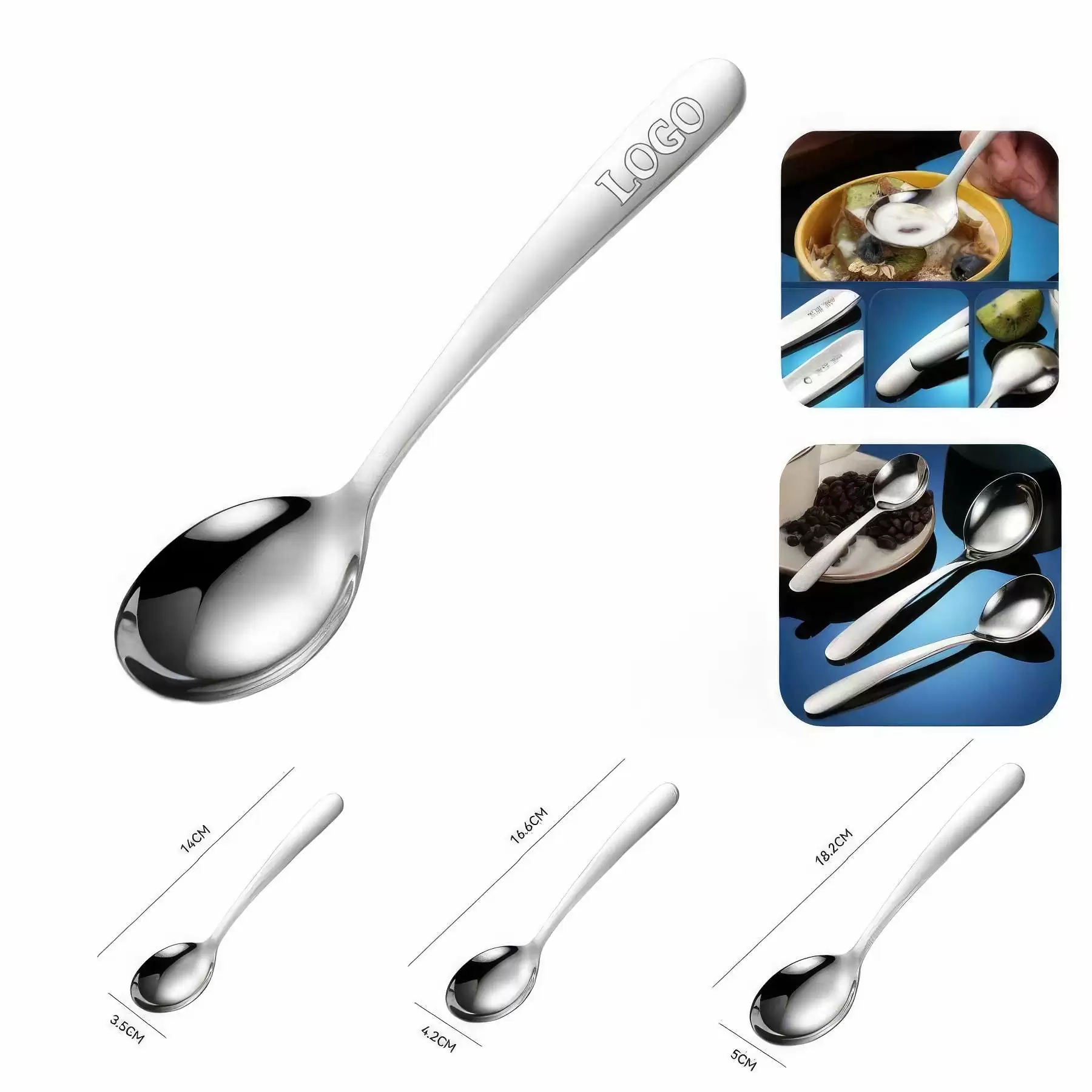 Custom Stainless Steel Dessert Spoons