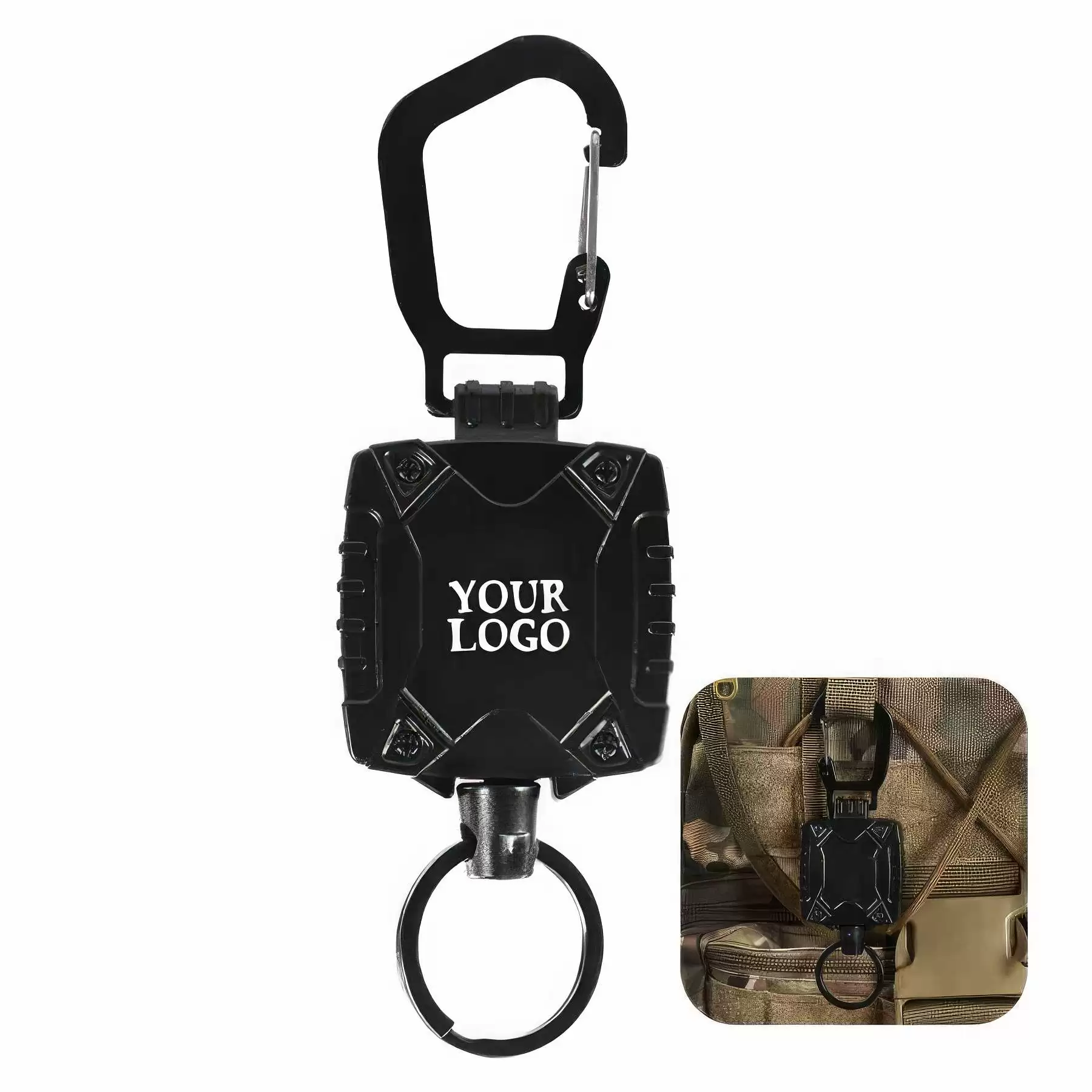 Custom Retractable Carabiner Keychain For Men Women