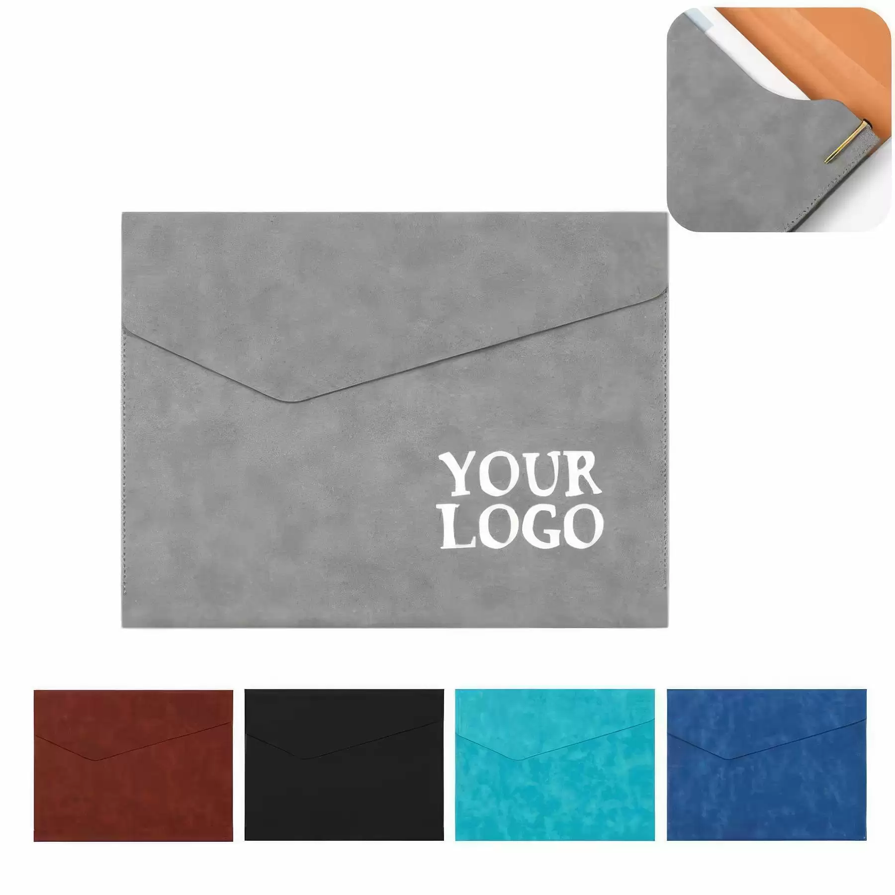 PU Portfolio Paper Case Gifts For Men Women