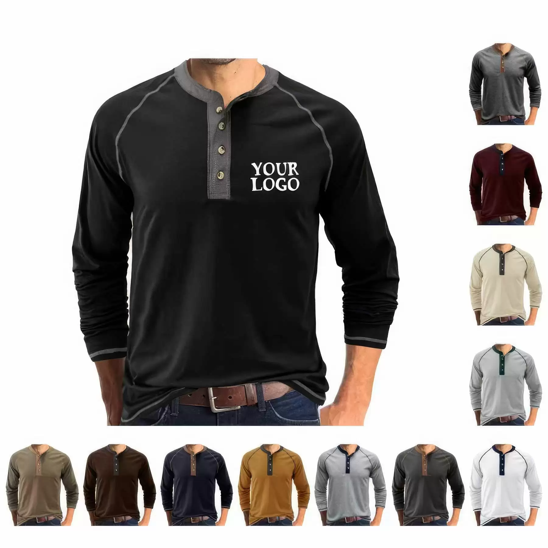 Custom Men's Long Sleeve Shirts