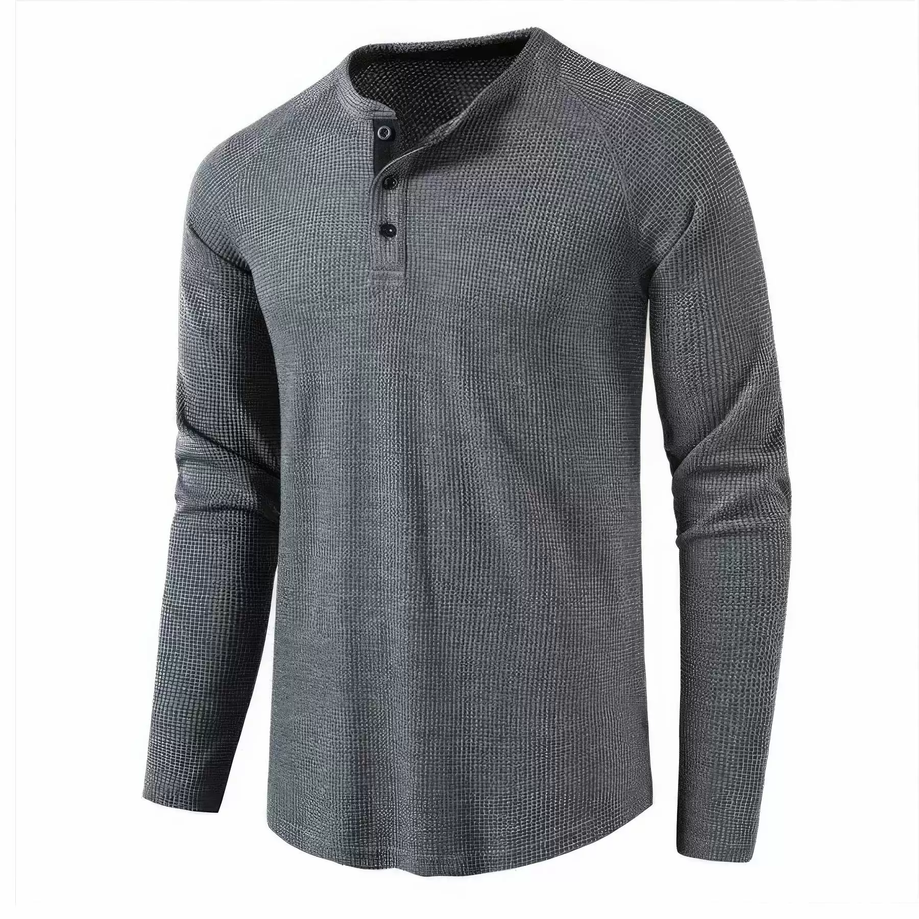 Custom Men's Long Sleeve Shirts Casual Tops - Image 2