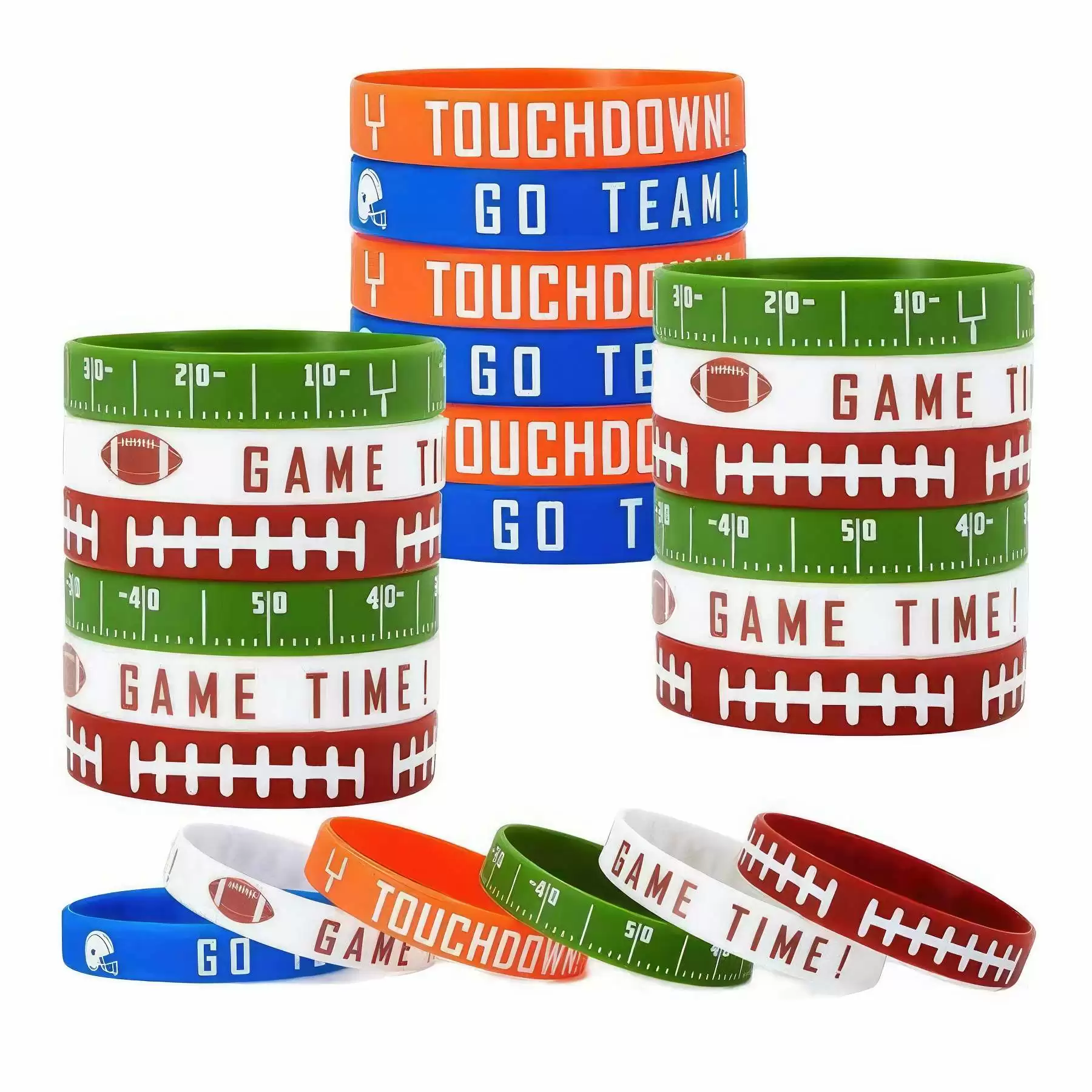 Custom Silicone Wristband Colored Rubber Stretch Bracelets - Image 2