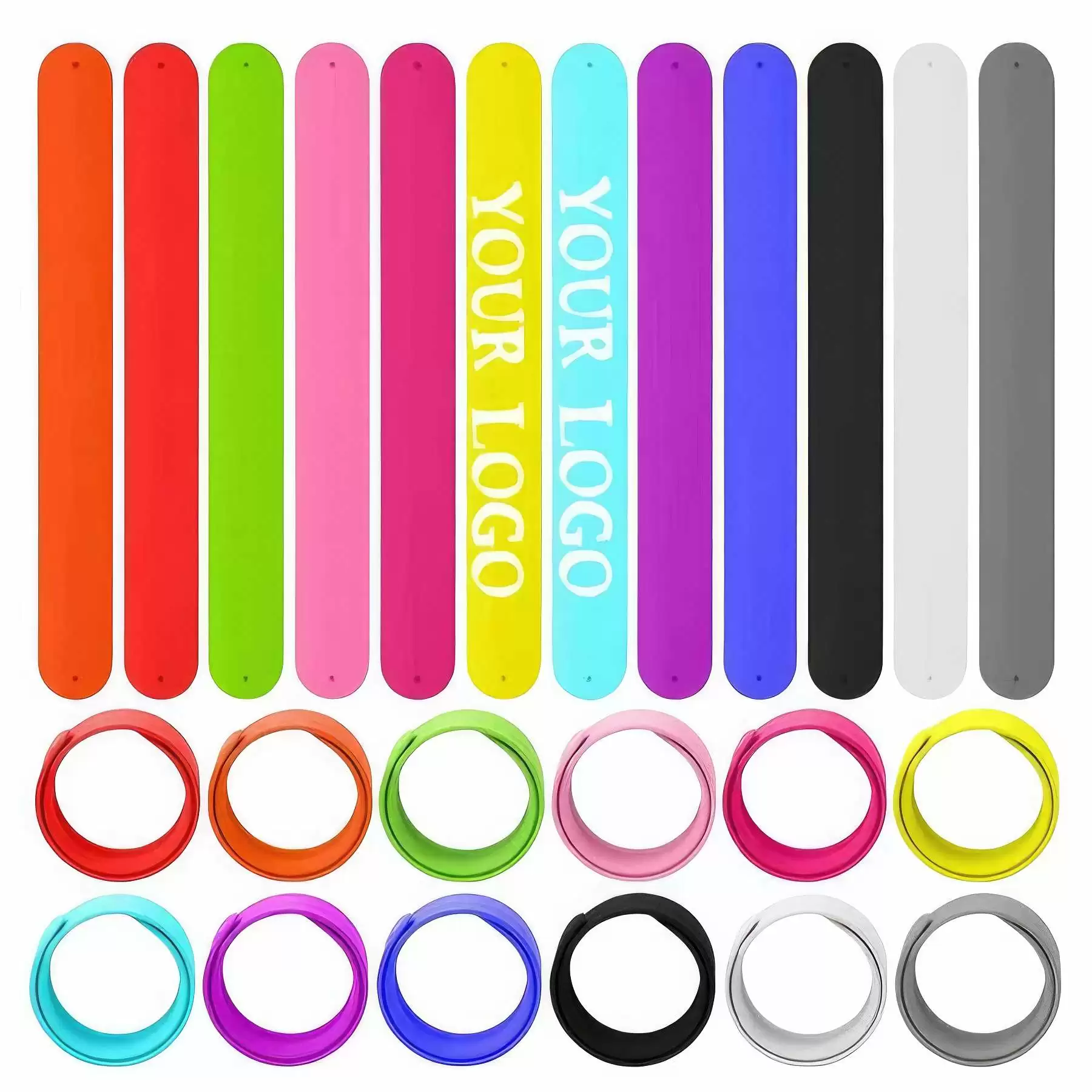Custom Silicone Slap Bracelet Festival Wristband