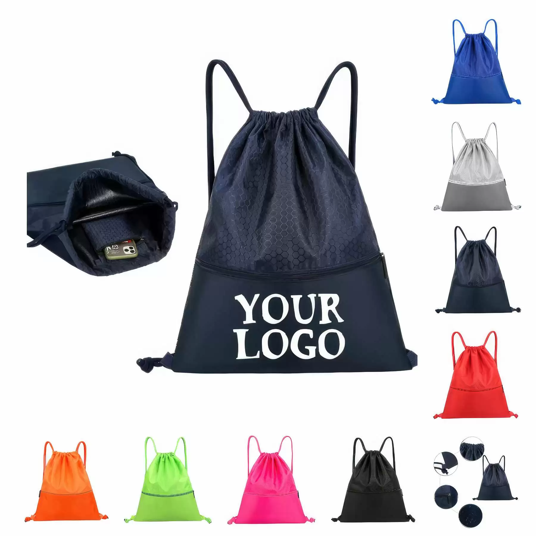 Personalized Sports Drawstring Backpack For Basketball