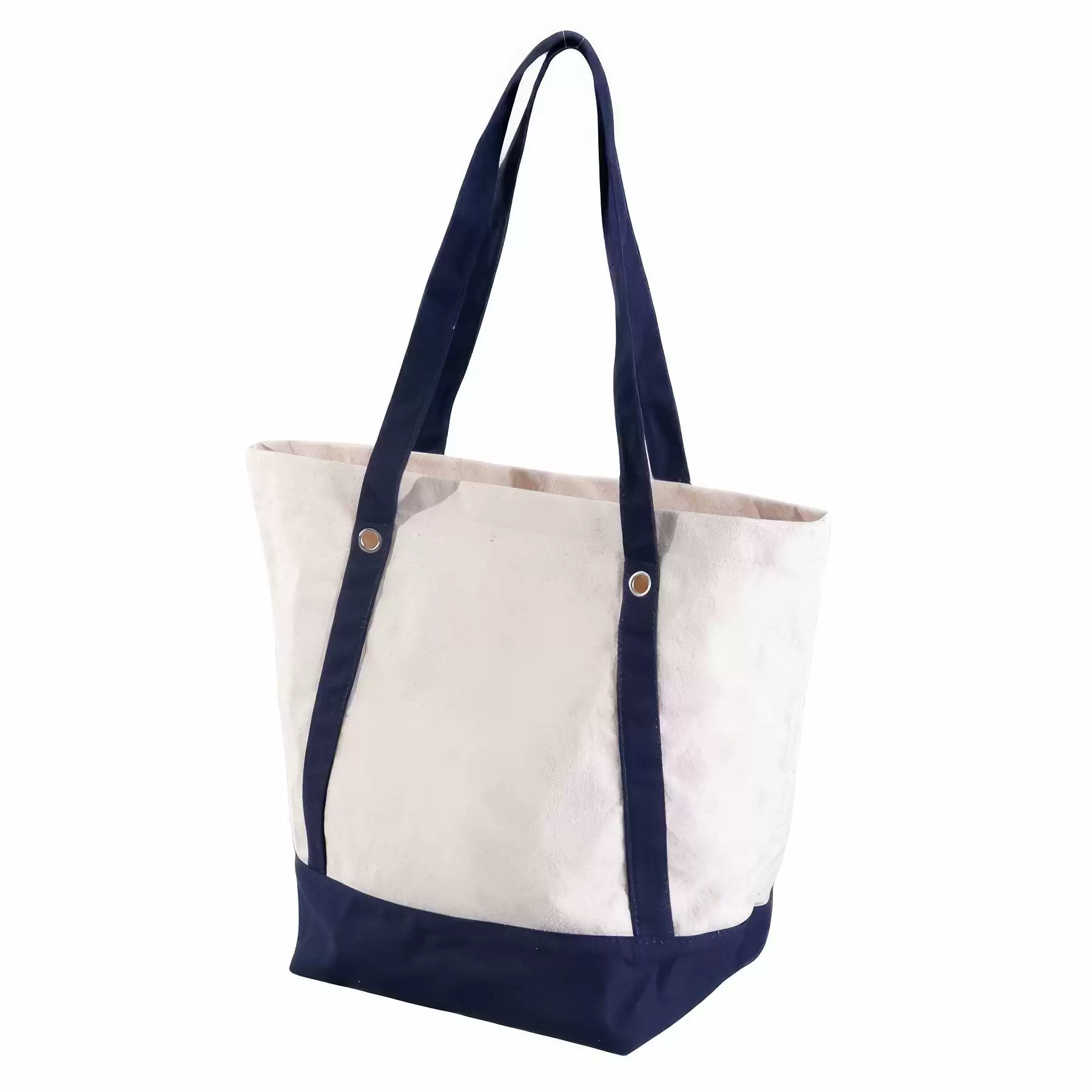 Cotton Zipper Portable Canvas Shopping Bag - Image 2