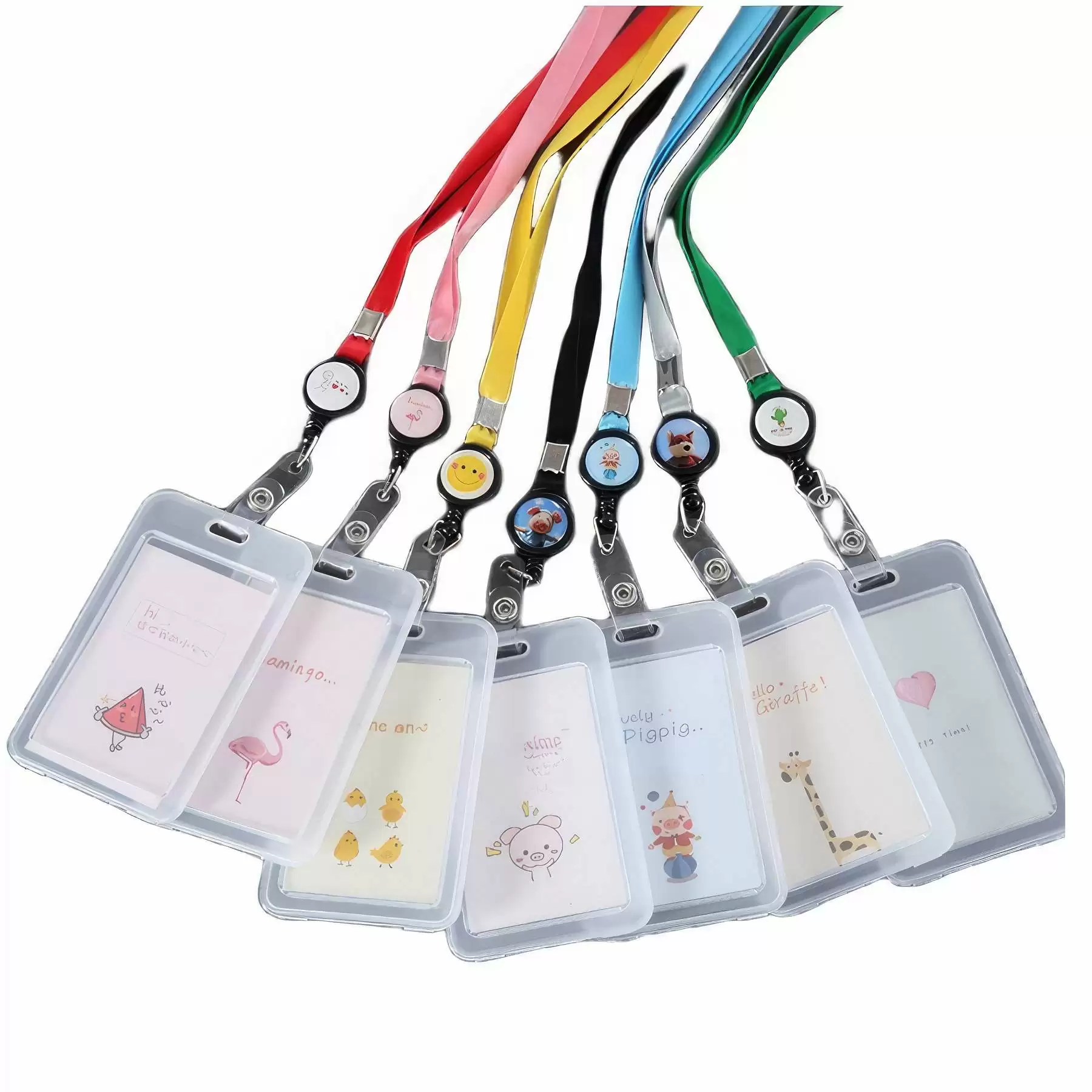 Polyester Lanyard with Retractable Reel Clip & Card Holder - Image 2