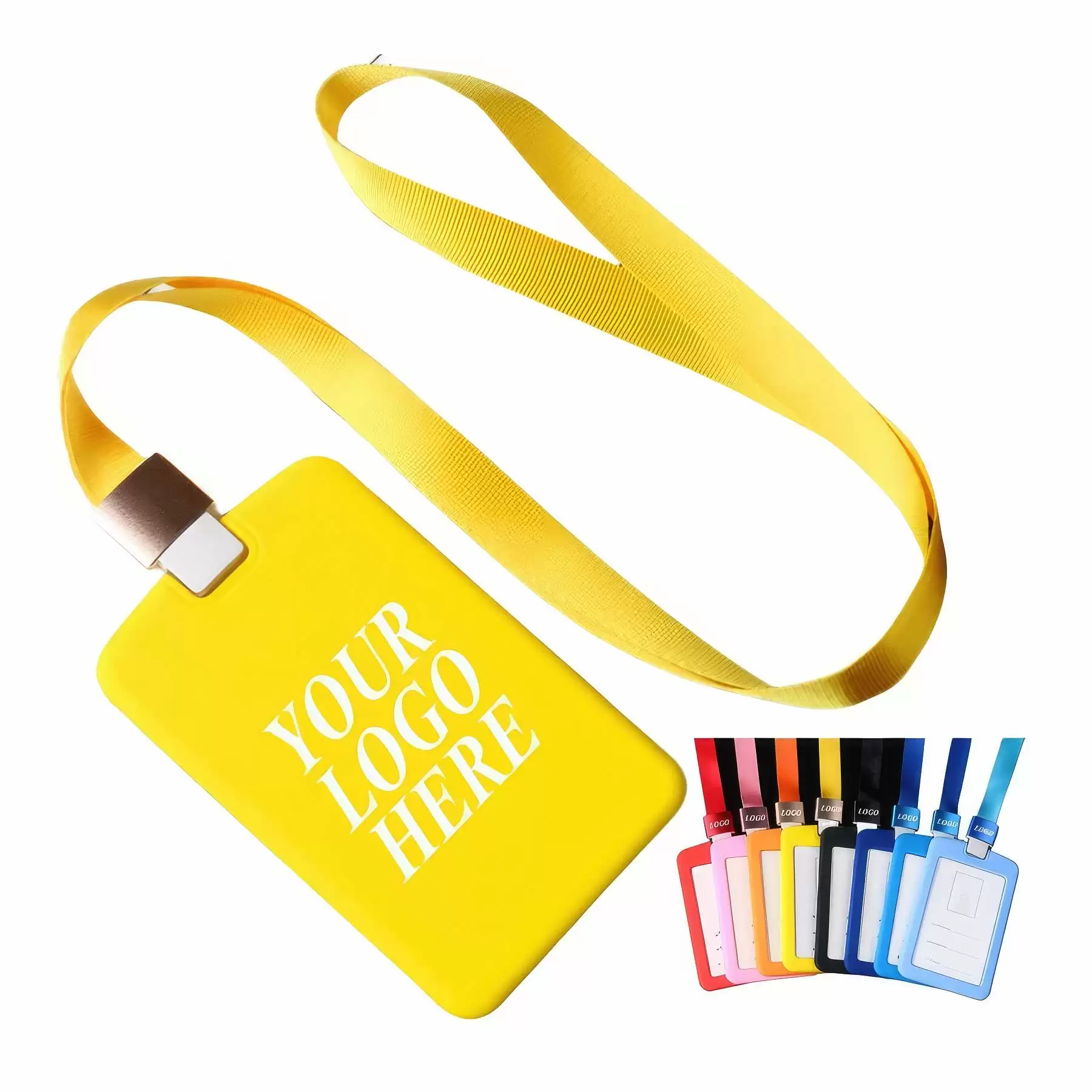 Polyester Lanyard with ABS Clip & Silica Card Holder