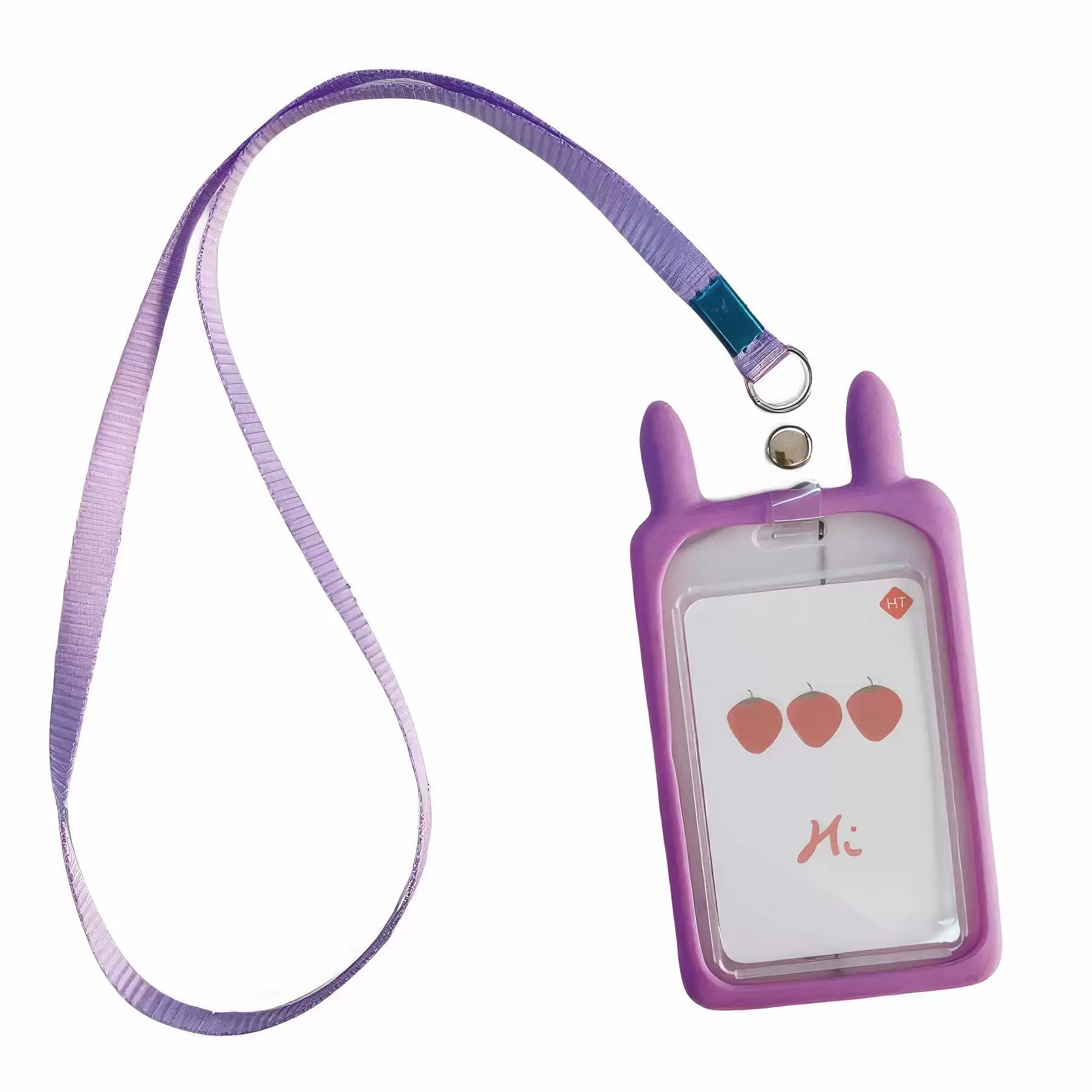 Personalized Lanyard with Soft Adorable Card Case - Image 2