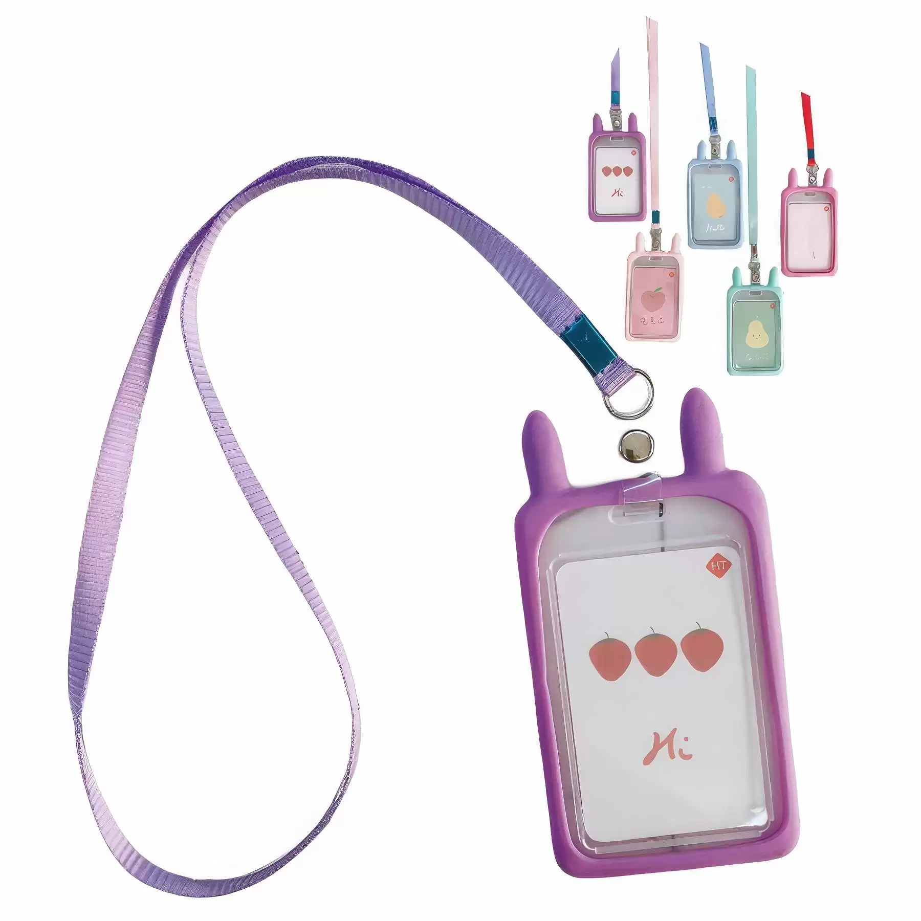 Personalized Lanyard with Soft Adorable Card Case