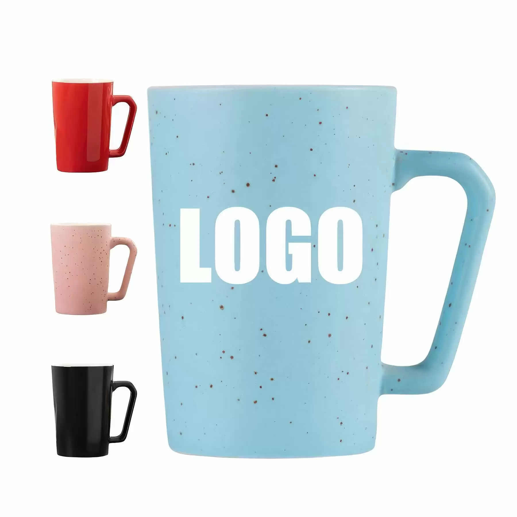 Custom 12 Oz Ceramic Coffee Cups with Large Handles