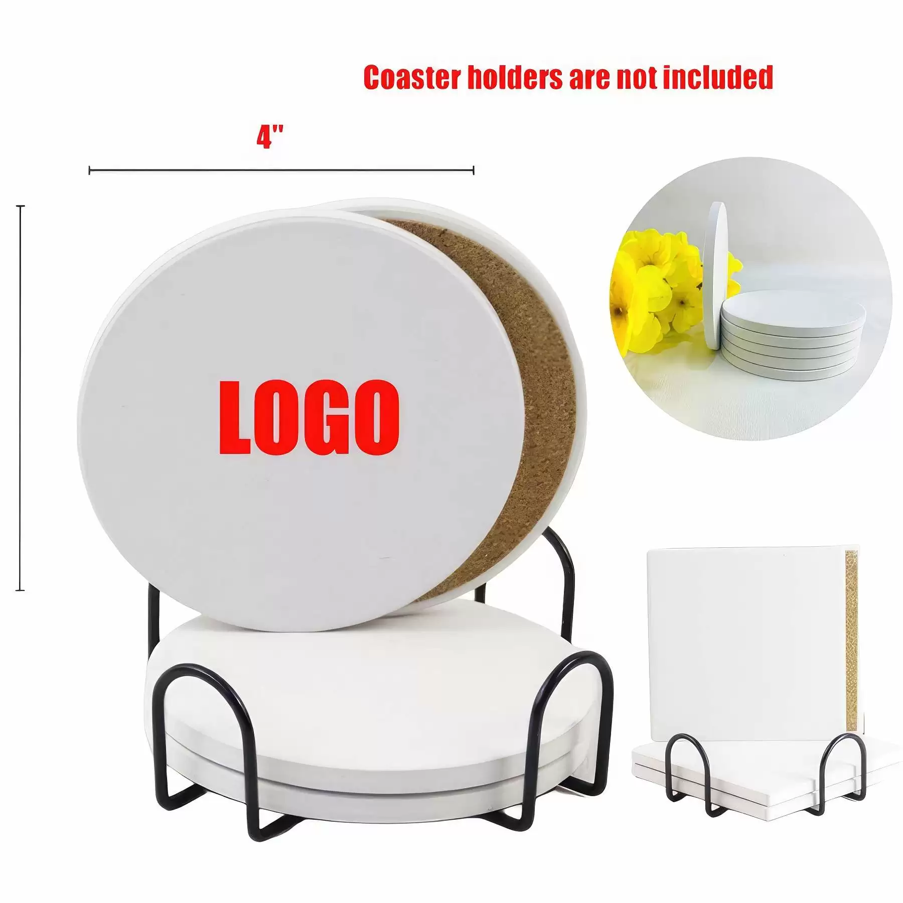 Custom Round or square Ceramic Coasters