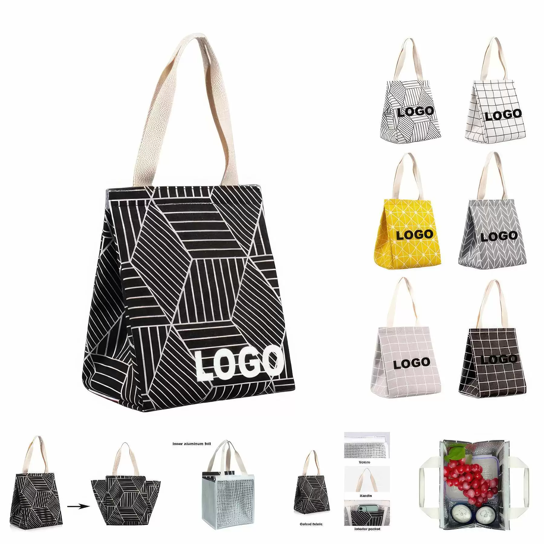 Custom Insulated Lunch Bag for Work School Picnic