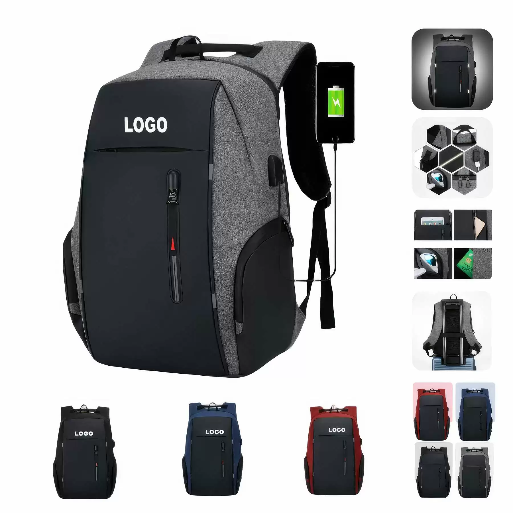 Custom Promotion Travel Laptop Backpack