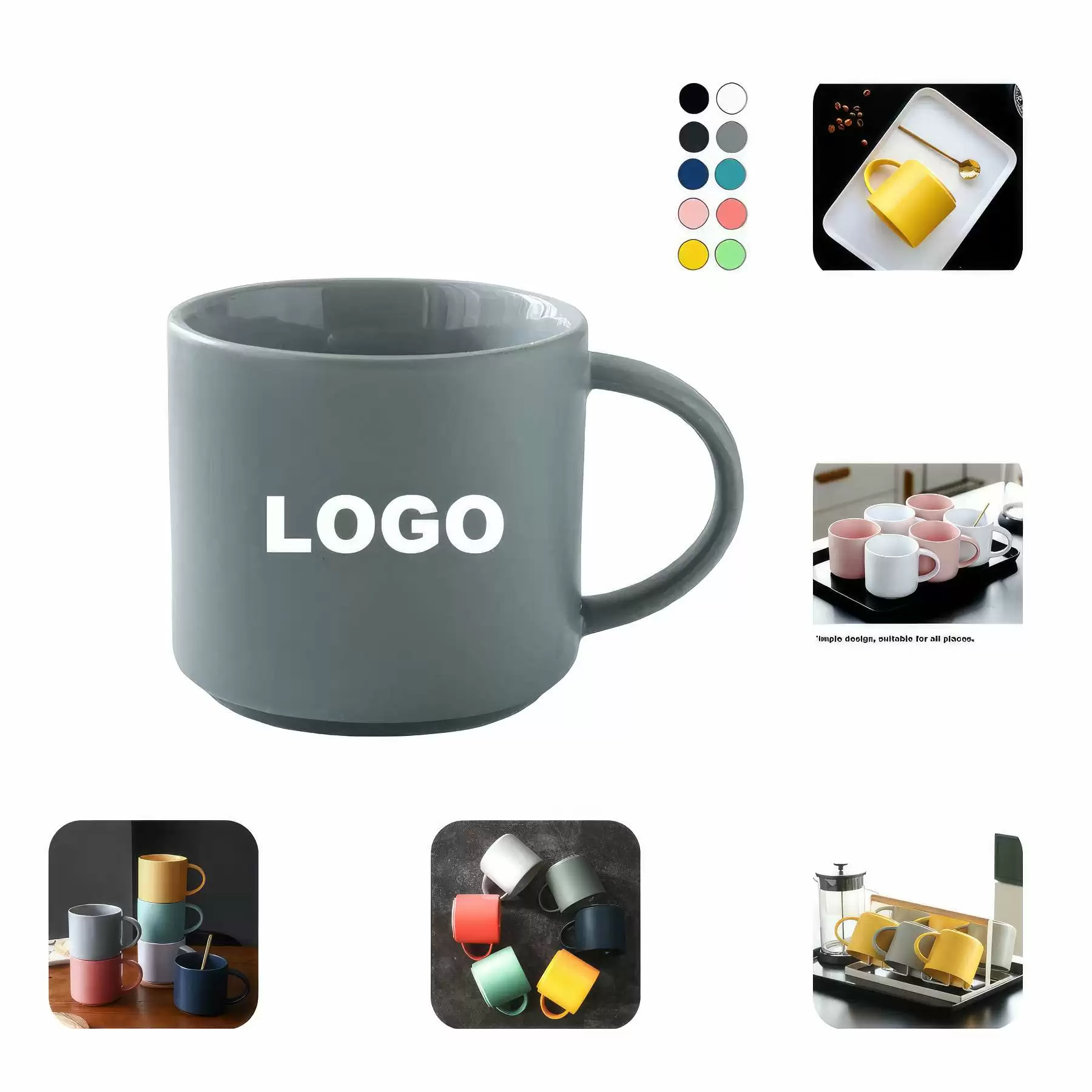 Custom 13 Oz ceramic milk mug