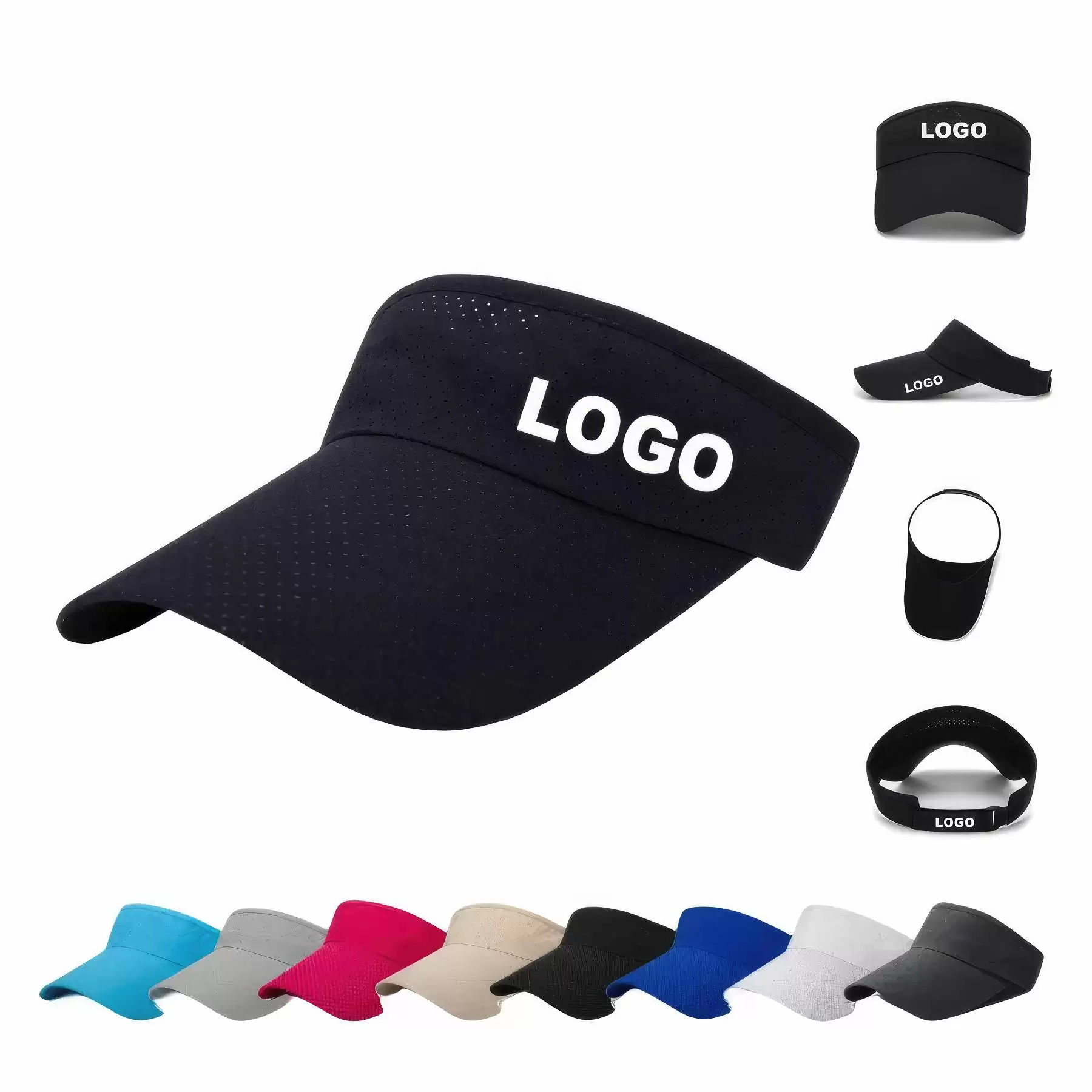 Custom  Adjustable Sun Visor Caps for Unisex