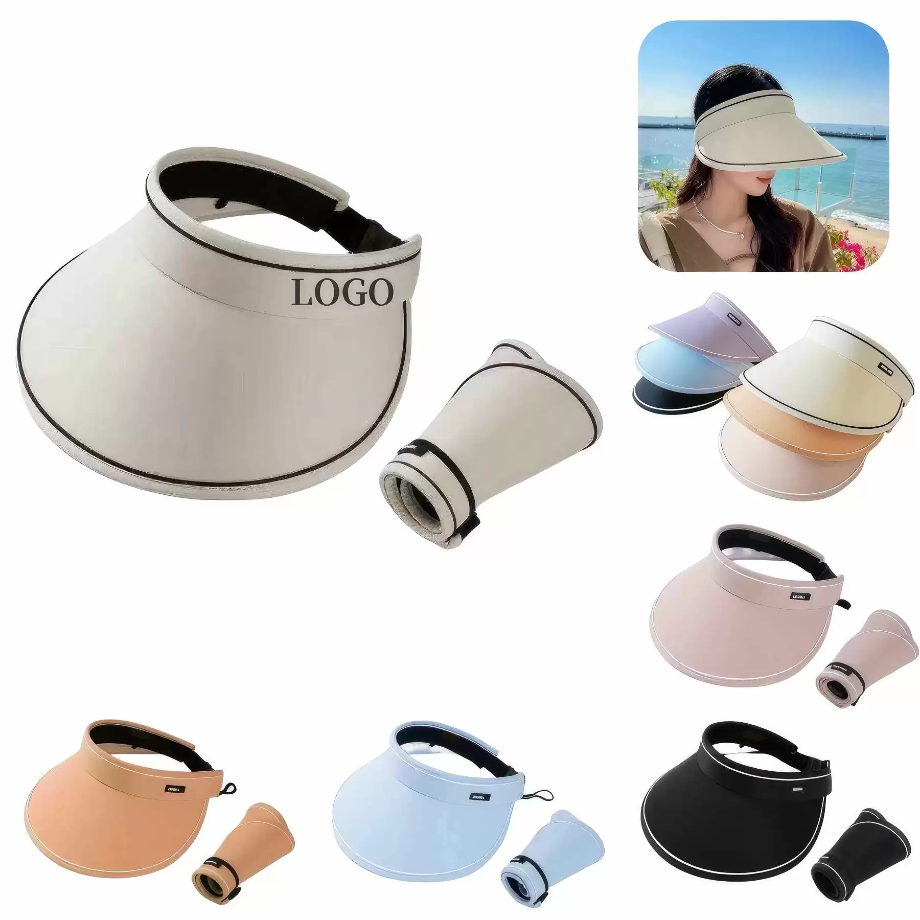 Custom Sun Visor Hat Wide Brim