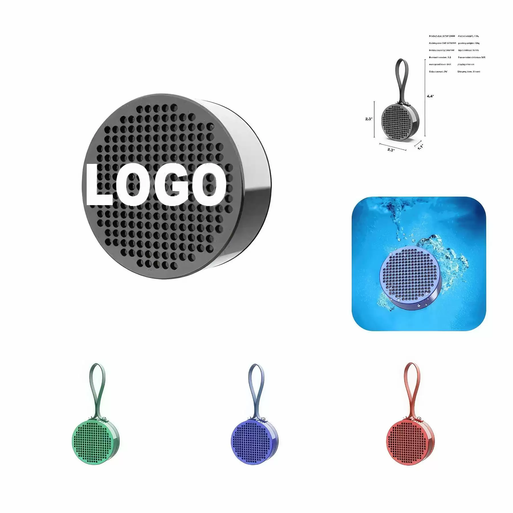 Custom Waterproof Portable Wireless Speaker