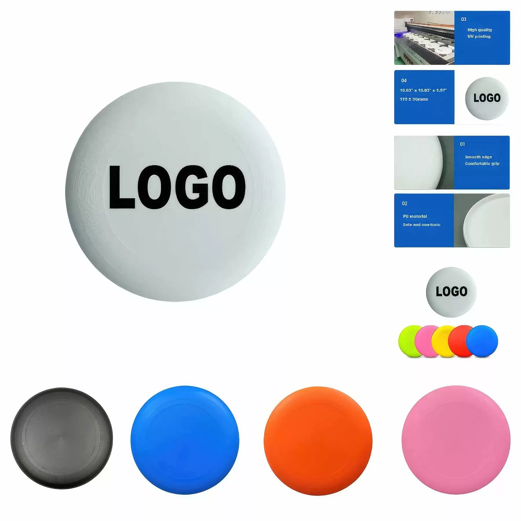 Custom 10.83 Inch PE Sport Flying Disc