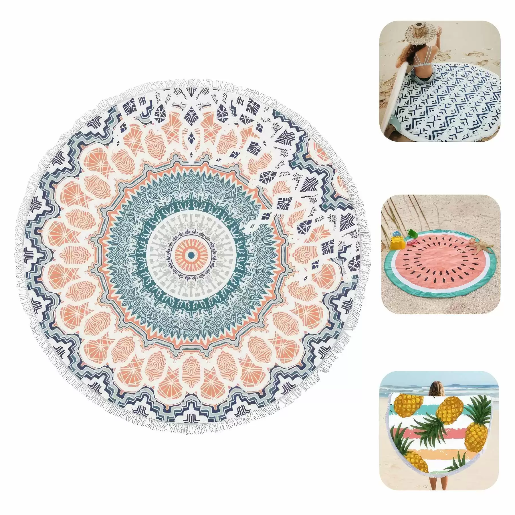 Custom Oversize Round Beach Towel