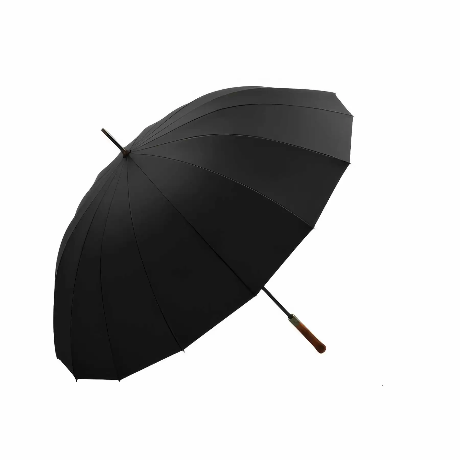 Custom 16-bone Umbrella with wood handle - Image 2