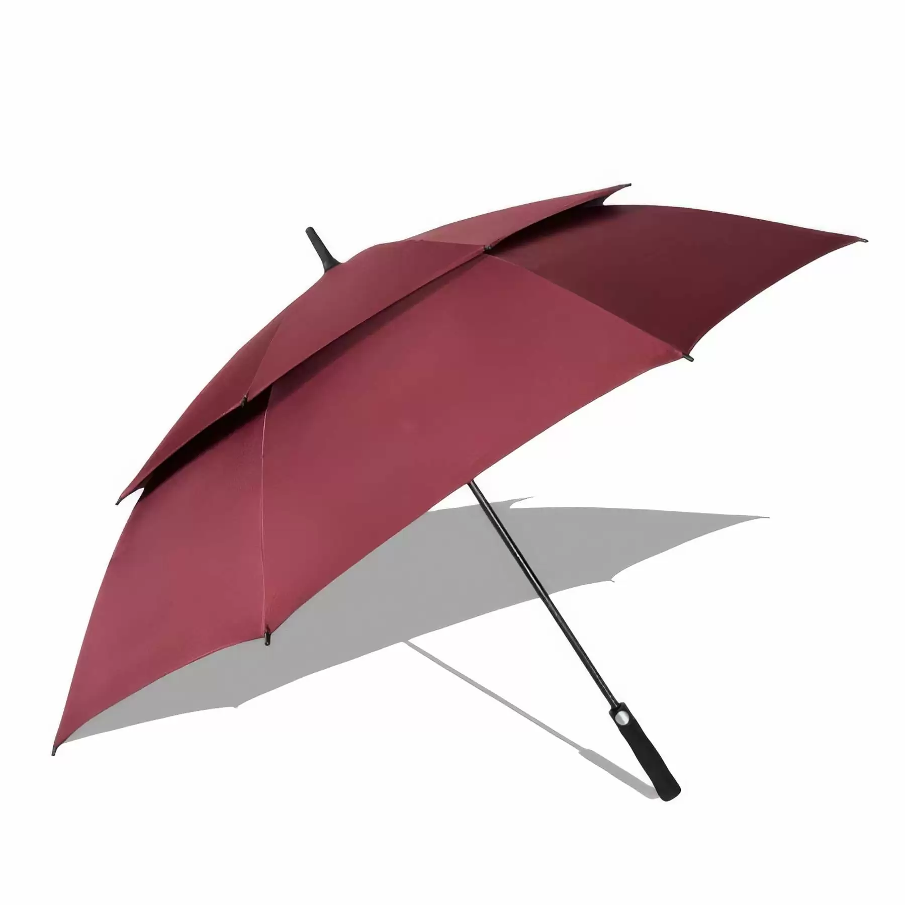 Custom Double Canopy Vented Windproof Stick Umbrellas - Image 2