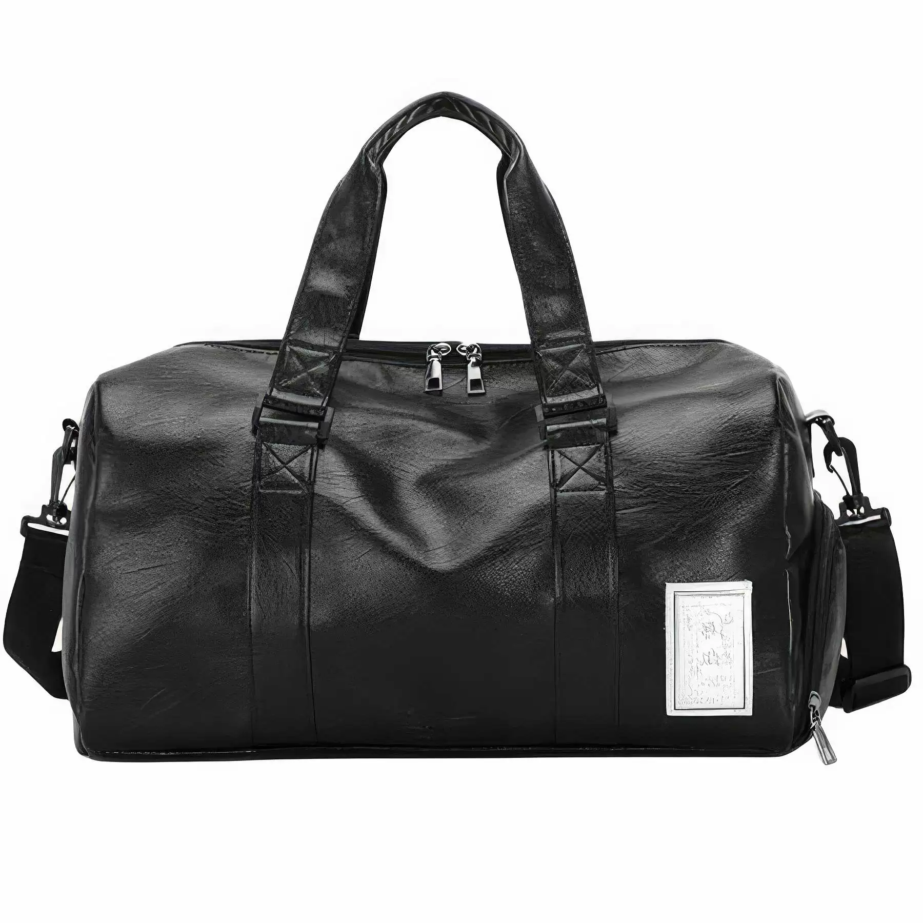 PU Leather Travel Sports Duffel Bag - Gym Yoga - Image 2