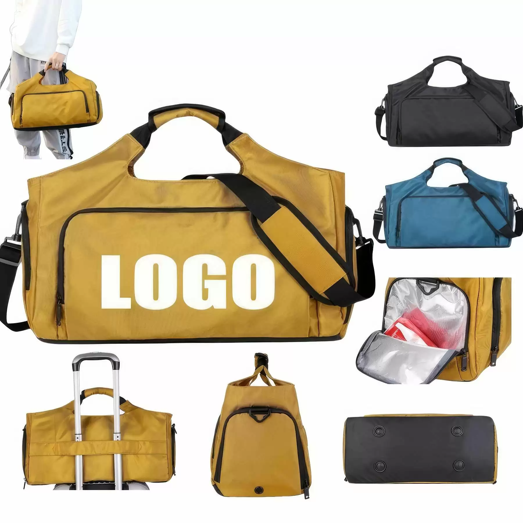 Multi-Function Travel Sports Duffel Bag - Gym Yoga