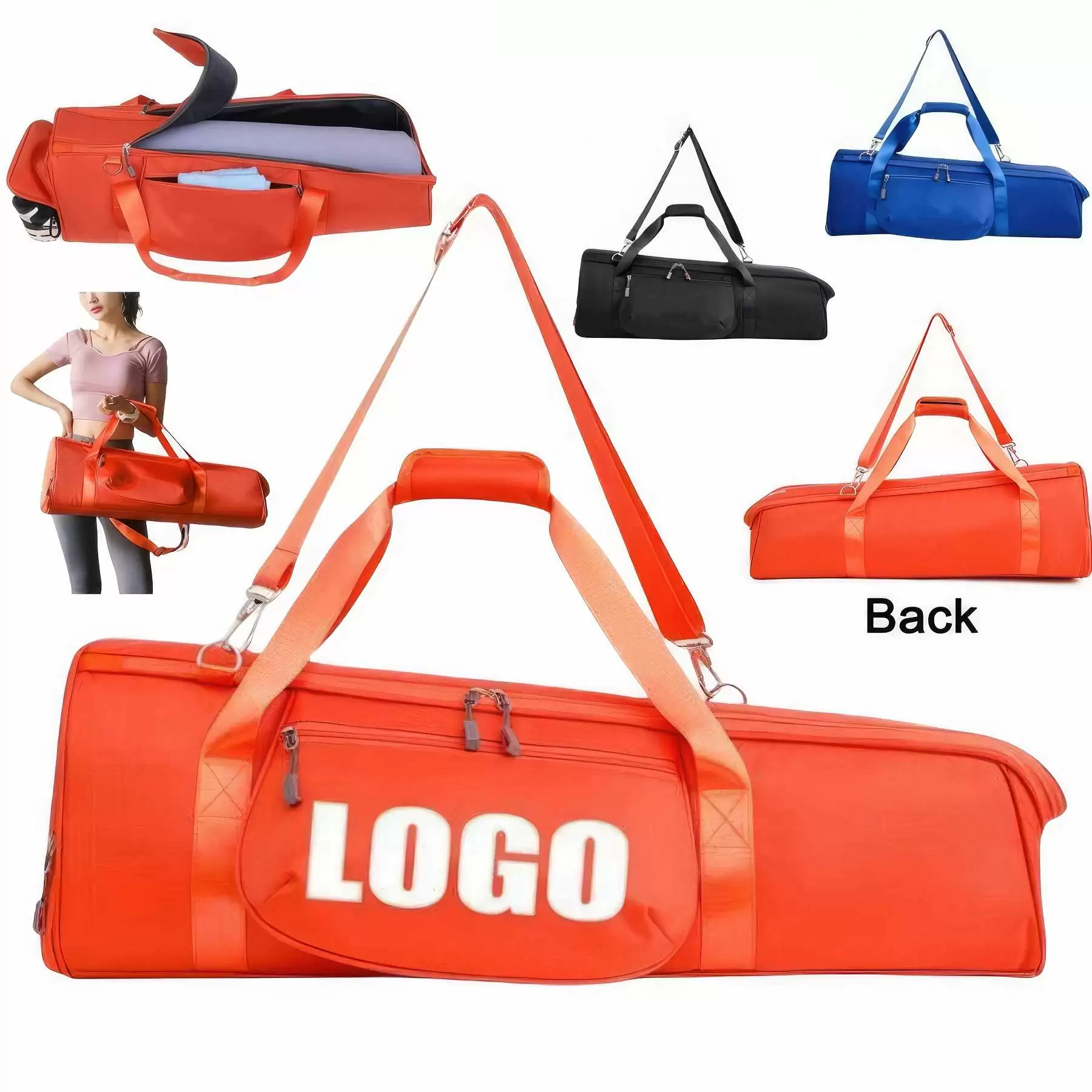 Custom Yoga Mat & Gym Shoe Storage Duffel Bag