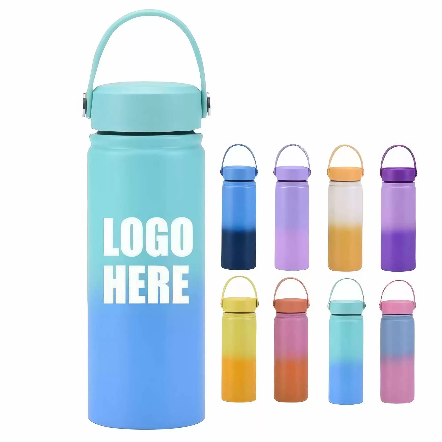 18.6oz Gradient Color Outdoor Sports Thermal Bottle